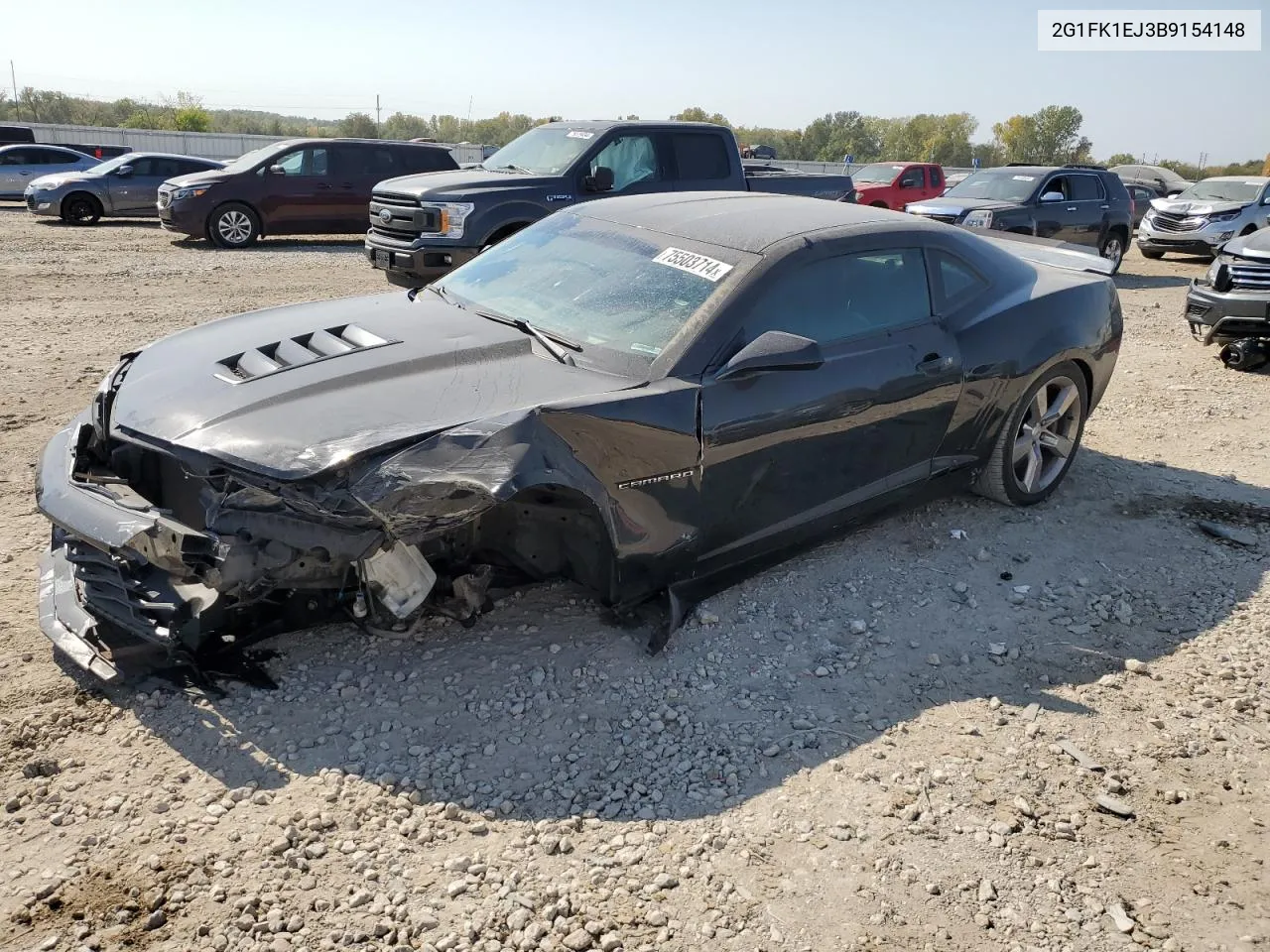 2011 Chevrolet Camaro 2Ss VIN: 2G1FK1EJ3B9154148 Lot: 75503714