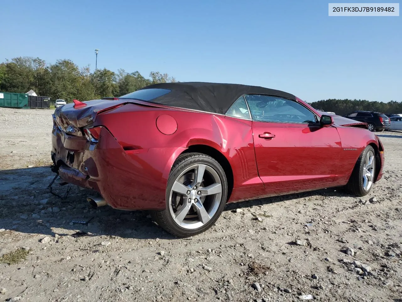 2011 Chevrolet Camaro 2Ss VIN: 2G1FK3DJ7B9189482 Lot: 75705464