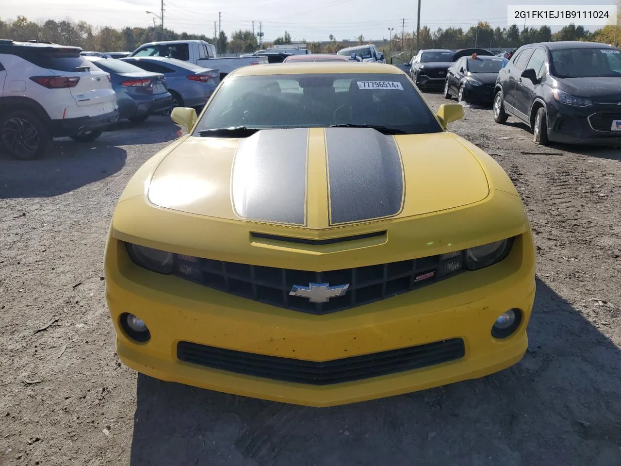 2G1FK1EJ1B9111024 2011 Chevrolet Camaro 2Ss