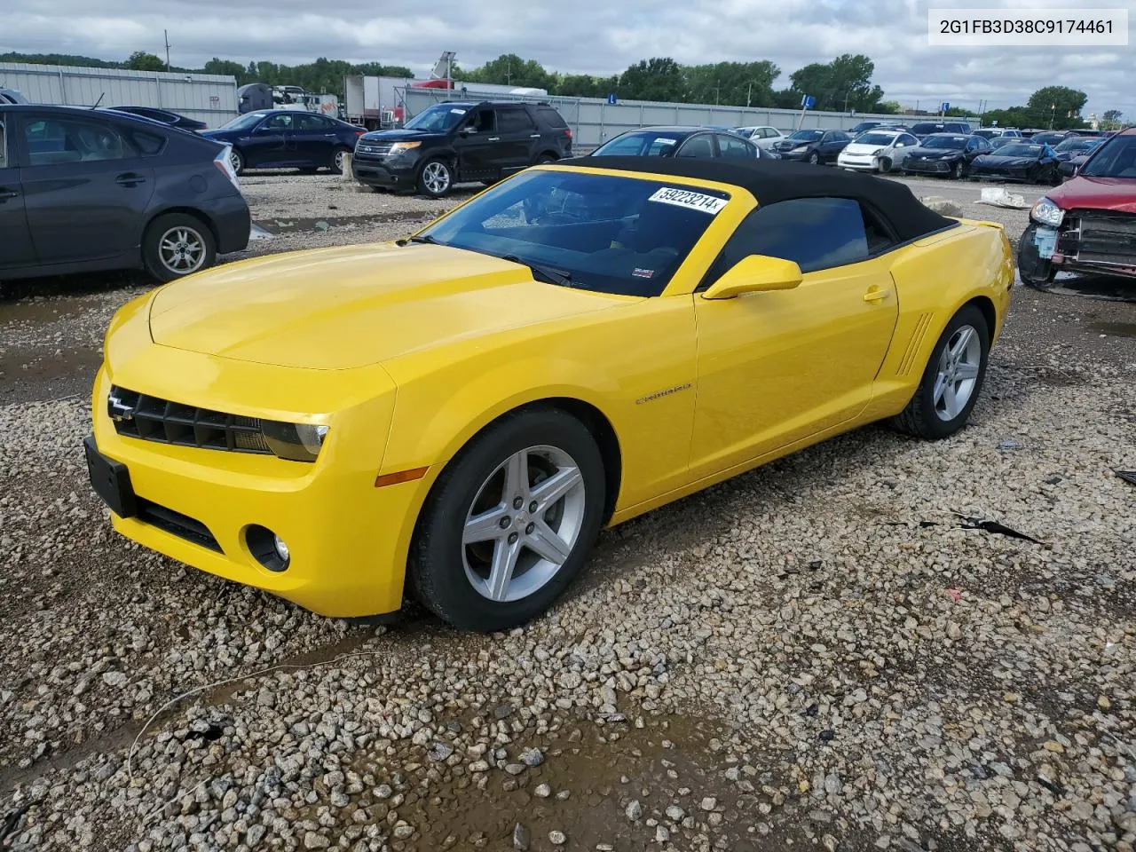 2G1FB3D38C9174461 2012 Chevrolet Camaro Lt