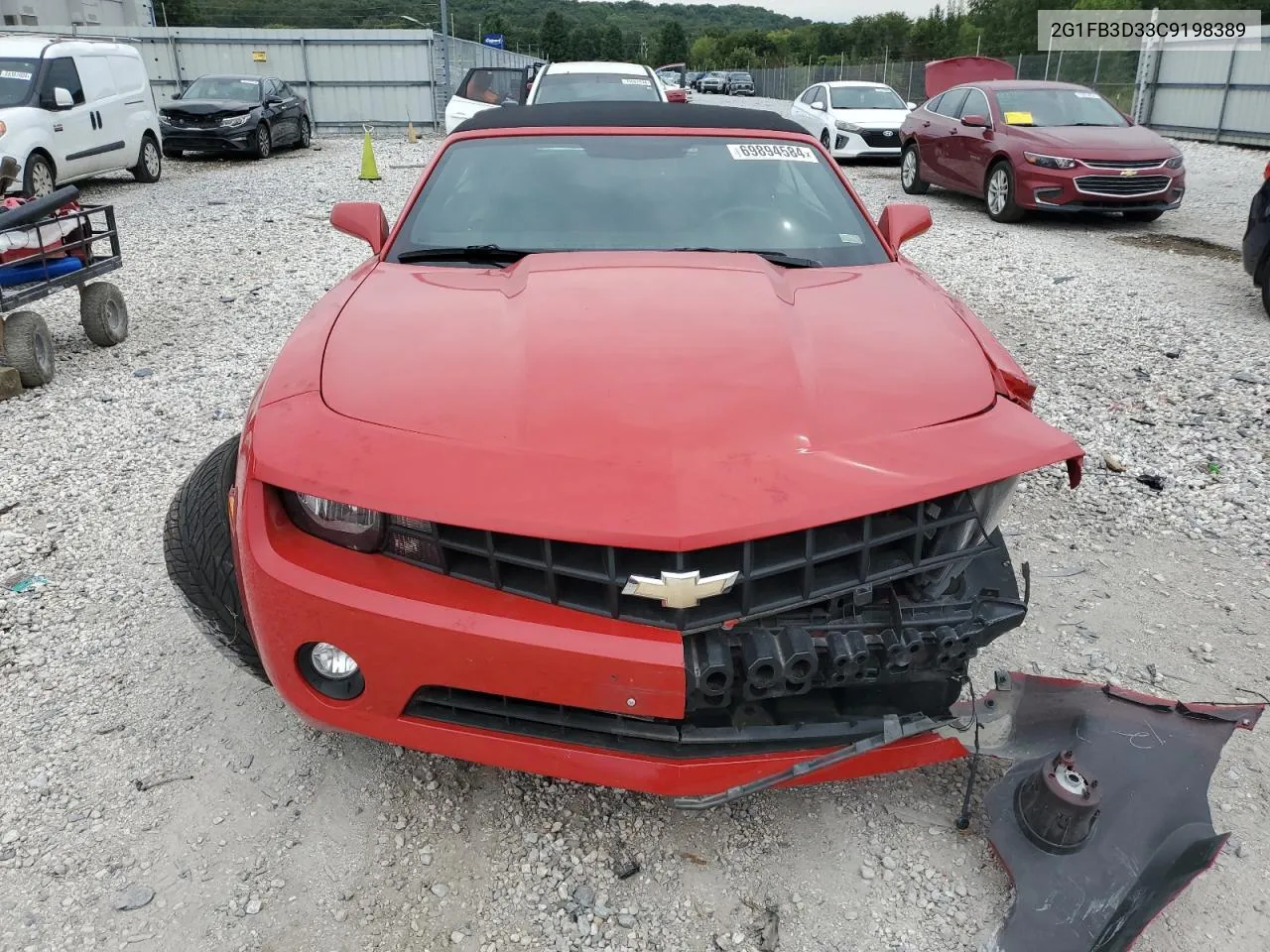 2012 Chevrolet Camaro Lt VIN: 2G1FB3D33C9198389 Lot: 69894584