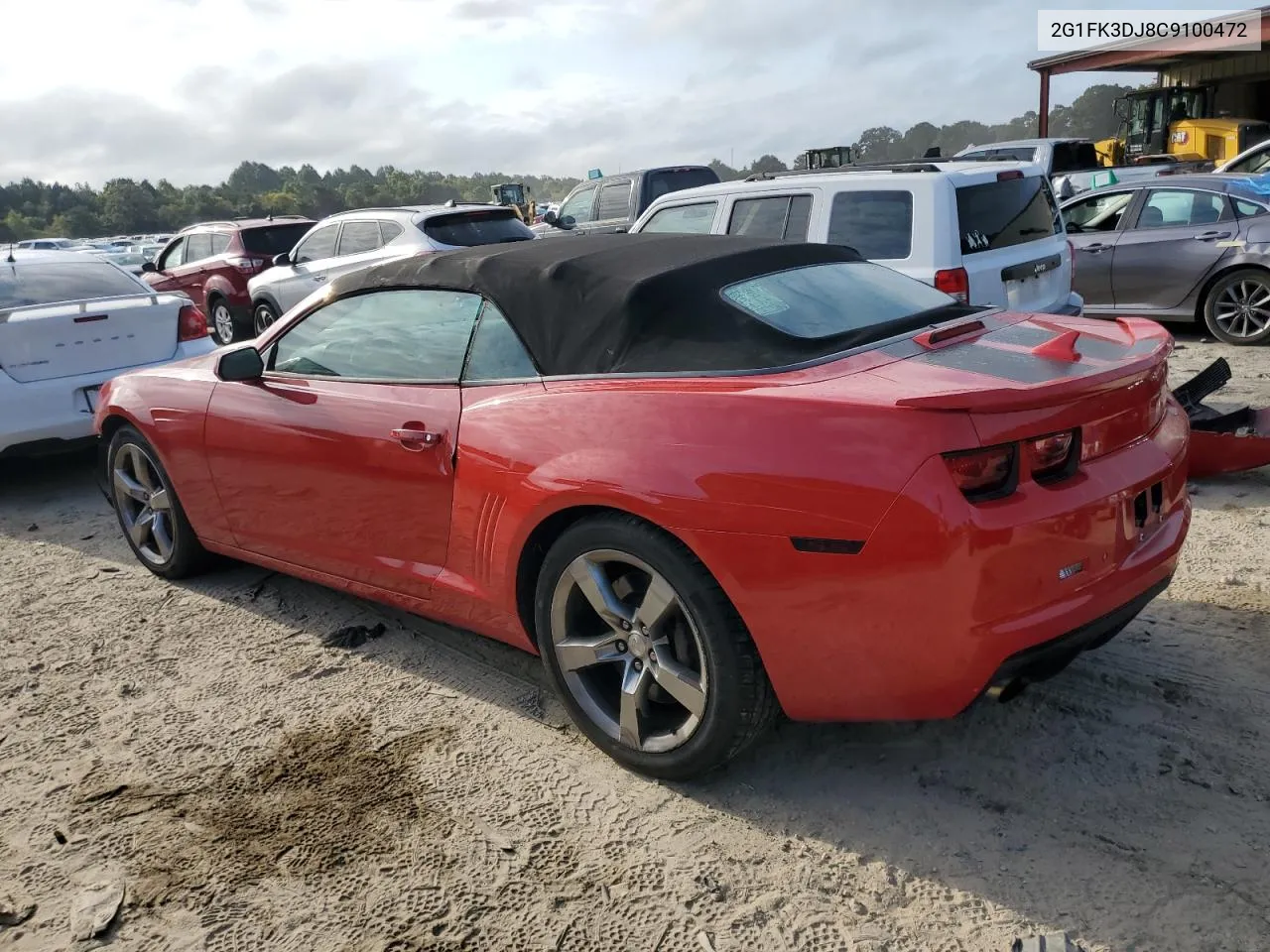 2G1FK3DJ8C9100472 2012 Chevrolet Camaro 2Ss