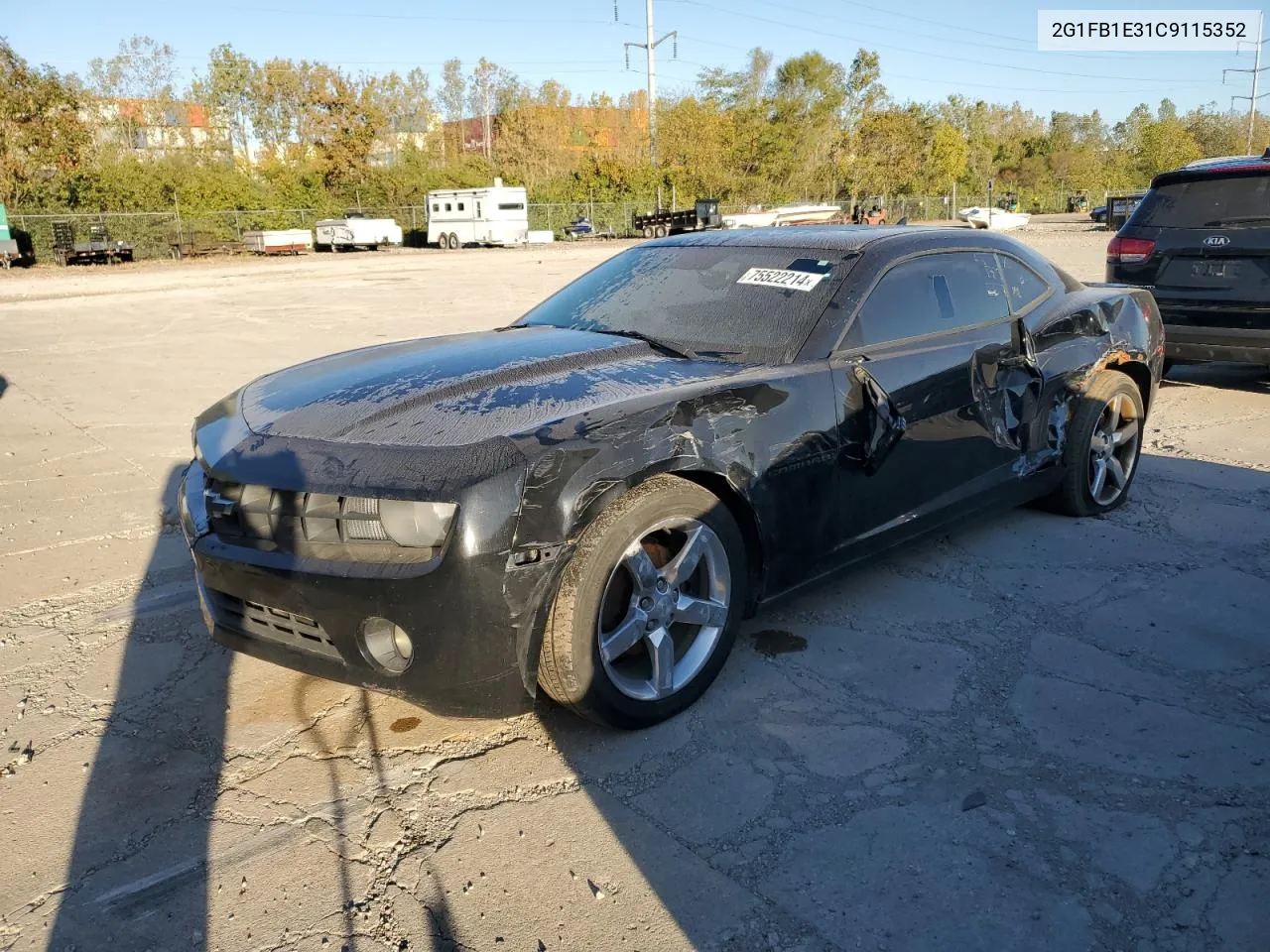 2012 Chevrolet Camaro Lt VIN: 2G1FB1E31C9115352 Lot: 75522214