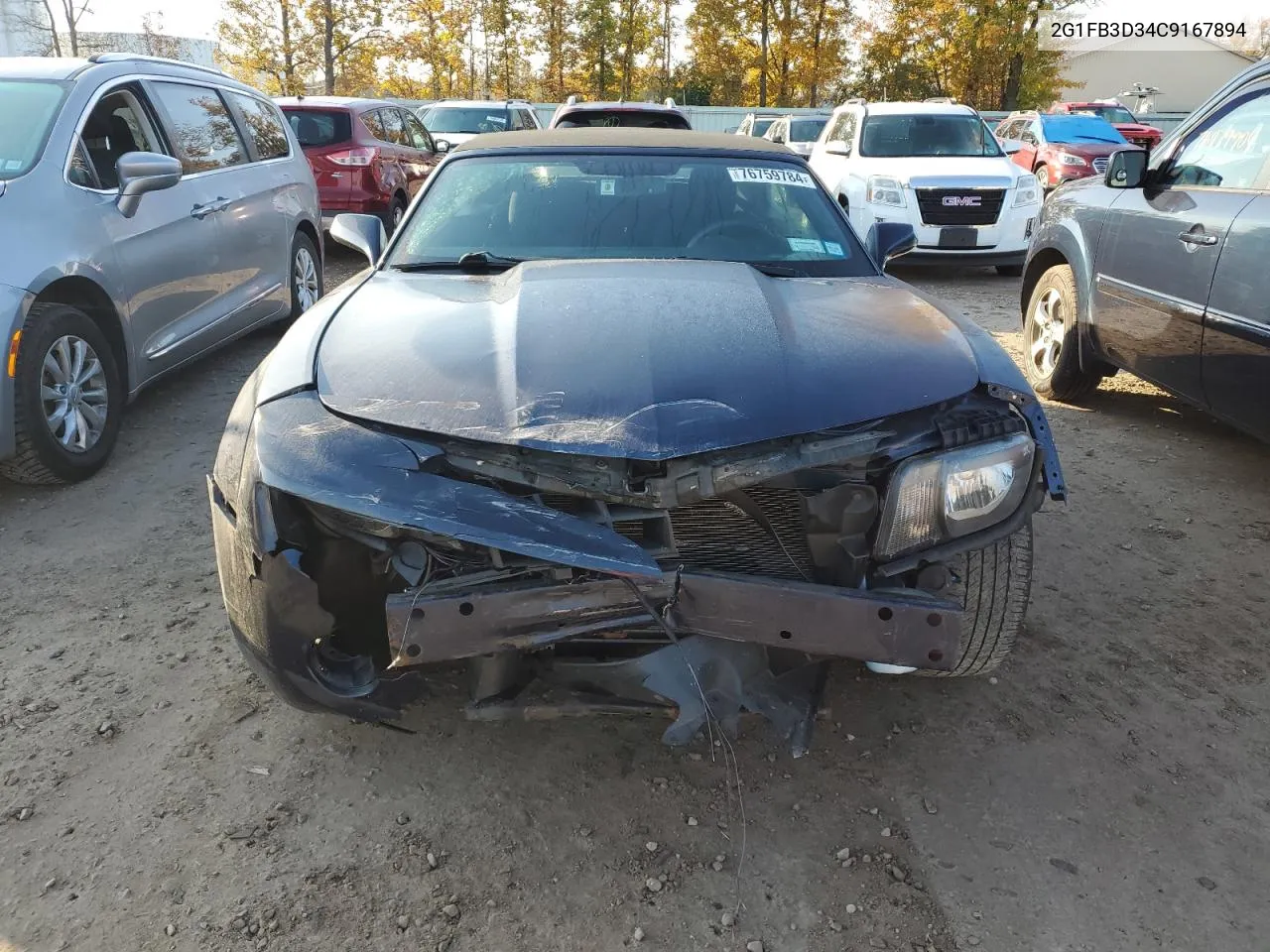 2012 Chevrolet Camaro Lt VIN: 2G1FB3D34C9167894 Lot: 76759784