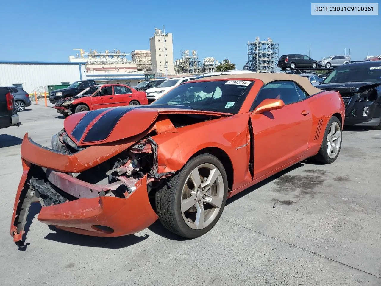 2G1FC3D31C9100361 2012 Chevrolet Camaro Lt