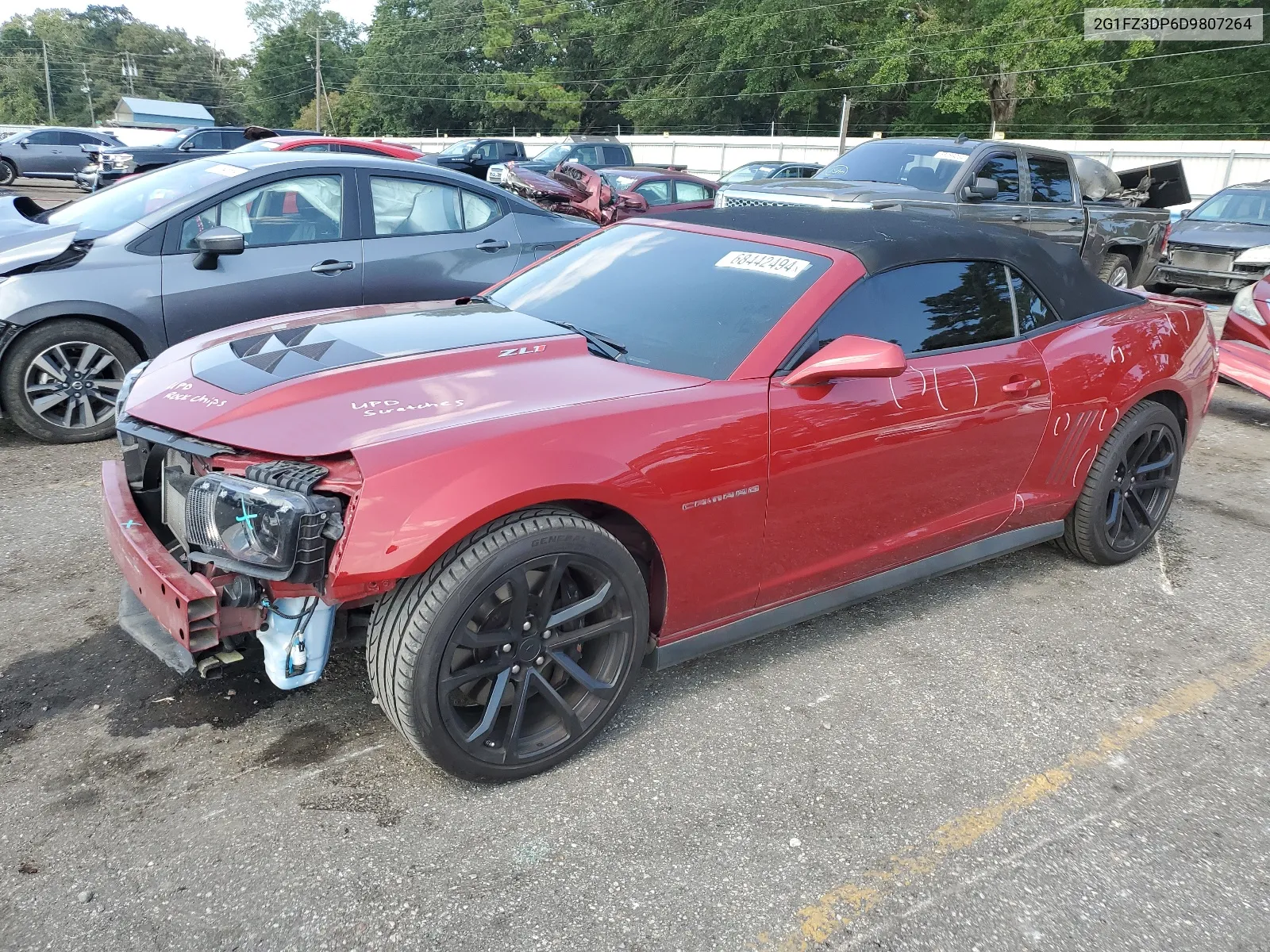 2013 Chevrolet Camaro Zl1 VIN: 2G1FZ3DP6D9807264 Lot: 68442494