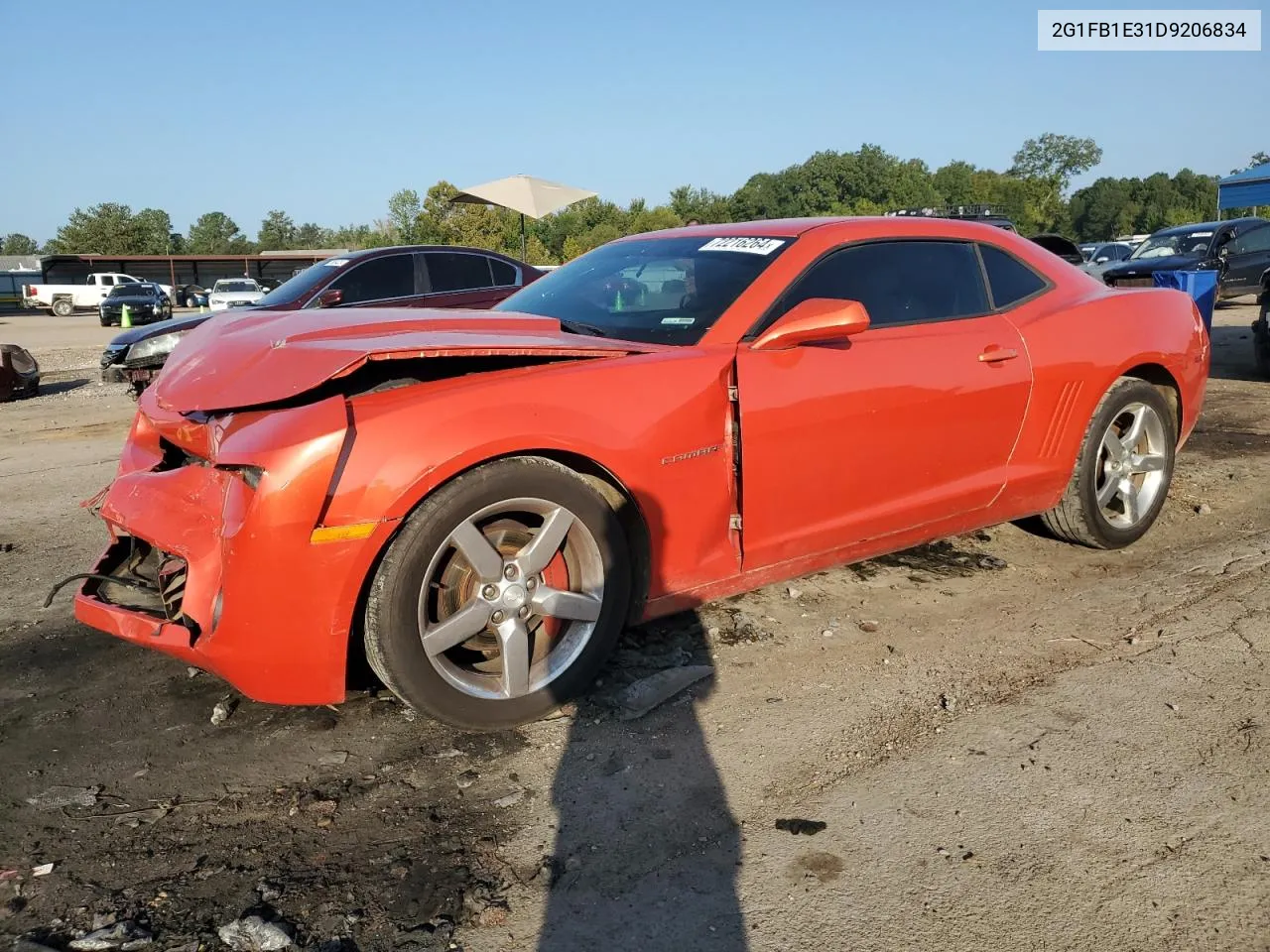 2013 Chevrolet Camaro Lt VIN: 2G1FB1E31D9206834 Lot: 72216264