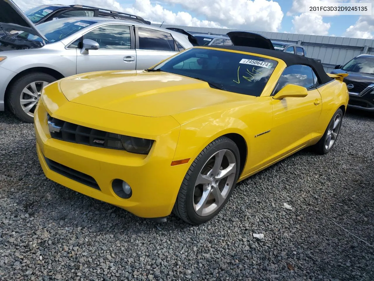 2013 Chevrolet Camaro Lt VIN: 2G1FC3D32D9245135 Lot: 74506474