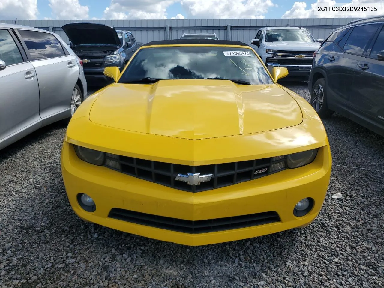 2013 Chevrolet Camaro Lt VIN: 2G1FC3D32D9245135 Lot: 74506474