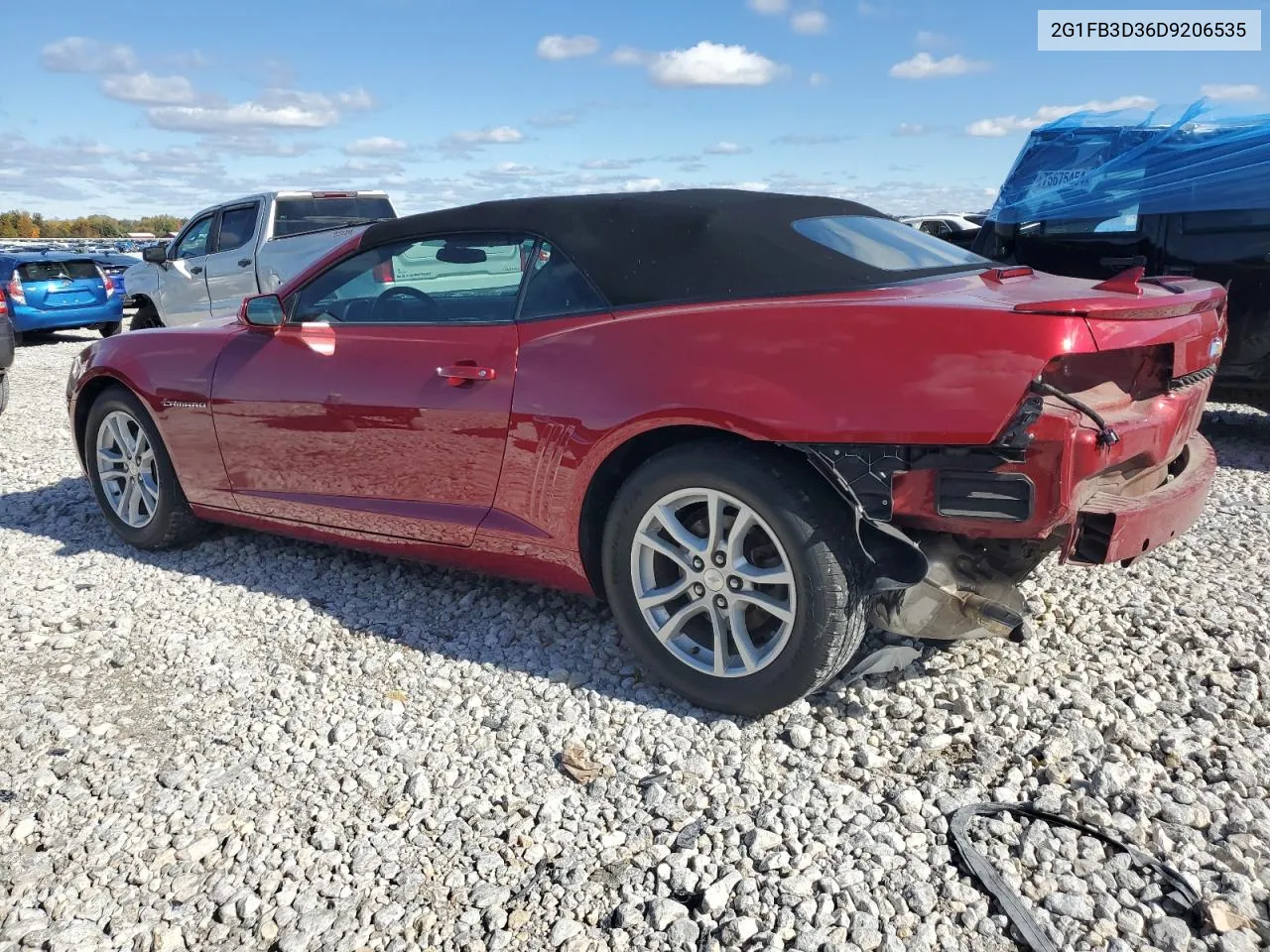 2013 Chevrolet Camaro Lt VIN: 2G1FB3D36D9206535 Lot: 75308174