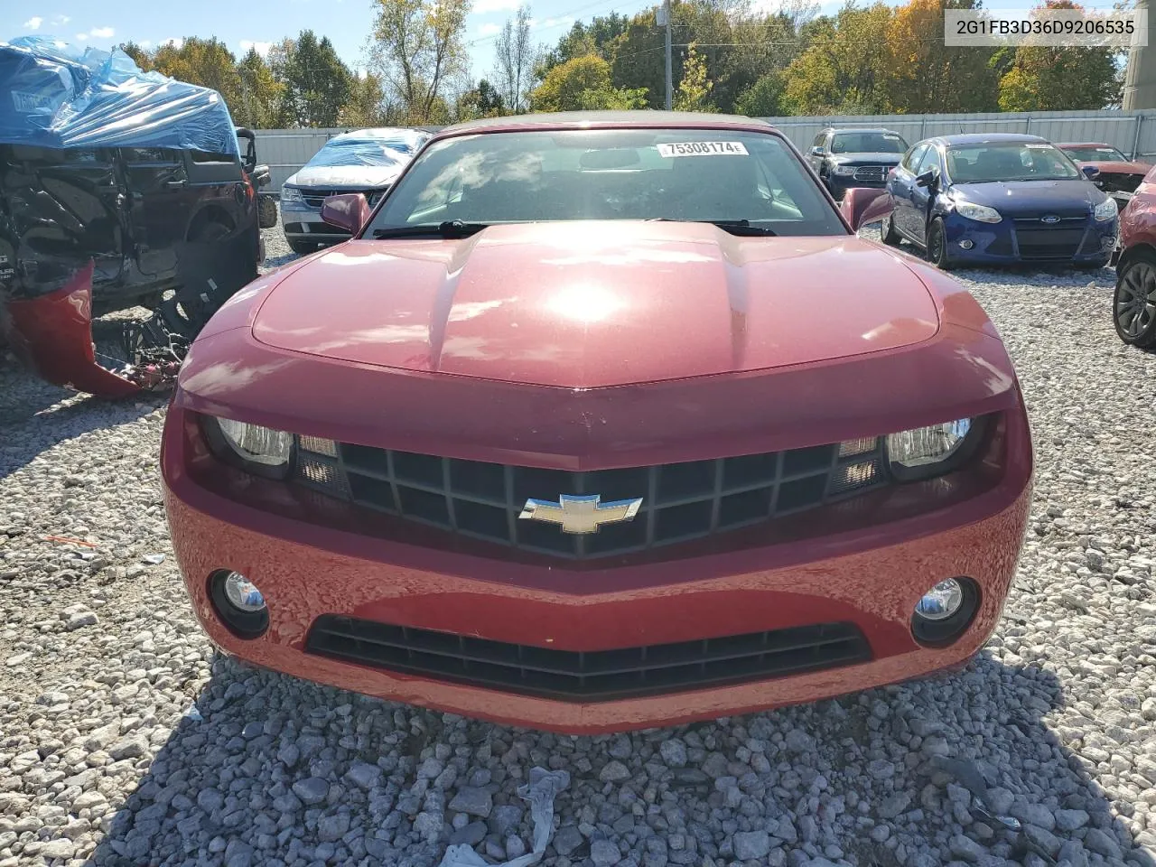 2013 Chevrolet Camaro Lt VIN: 2G1FB3D36D9206535 Lot: 75308174