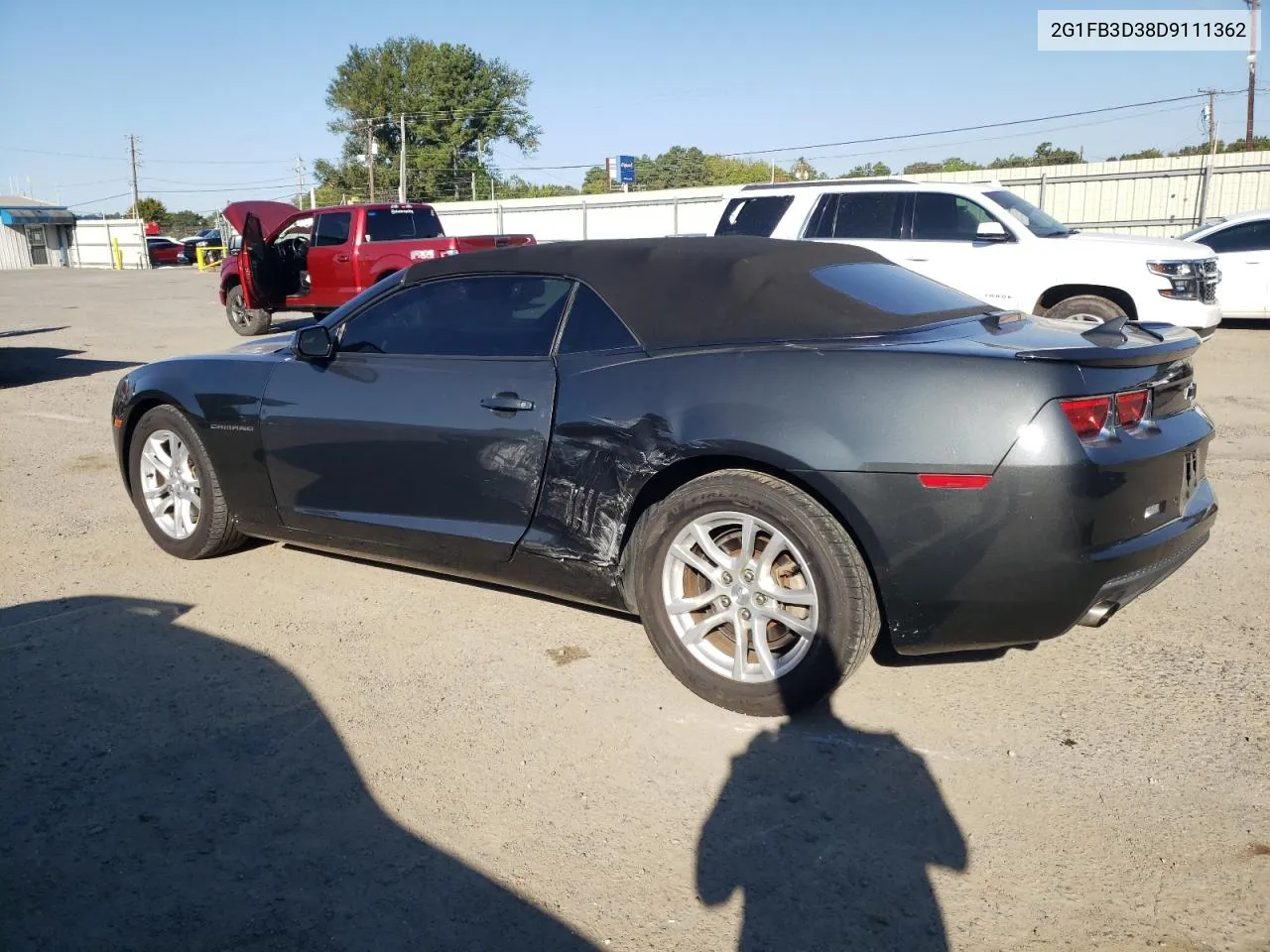 2013 Chevrolet Camaro Lt VIN: 2G1FB3D38D9111362 Lot: 75394604