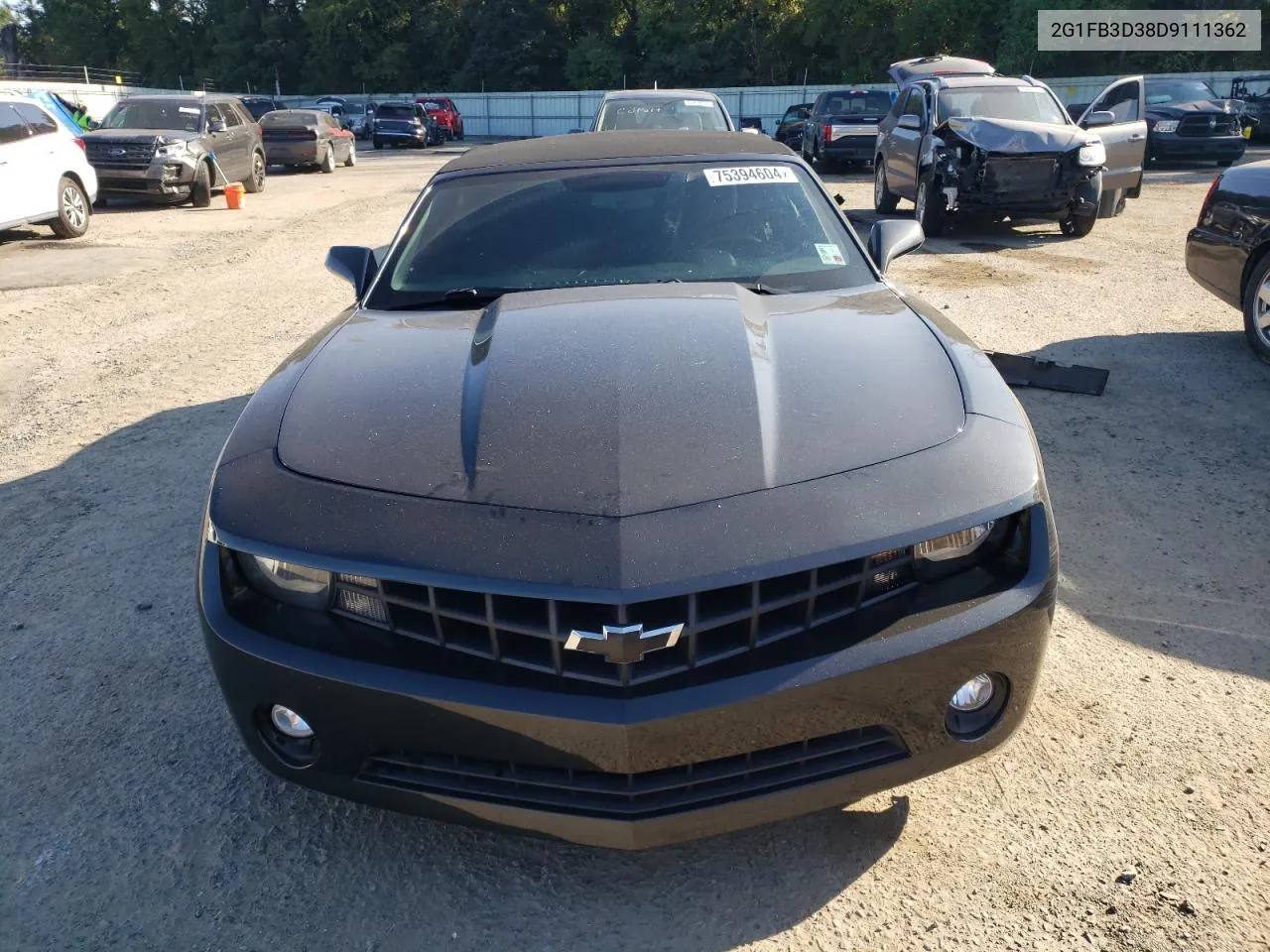 2013 Chevrolet Camaro Lt VIN: 2G1FB3D38D9111362 Lot: 75394604