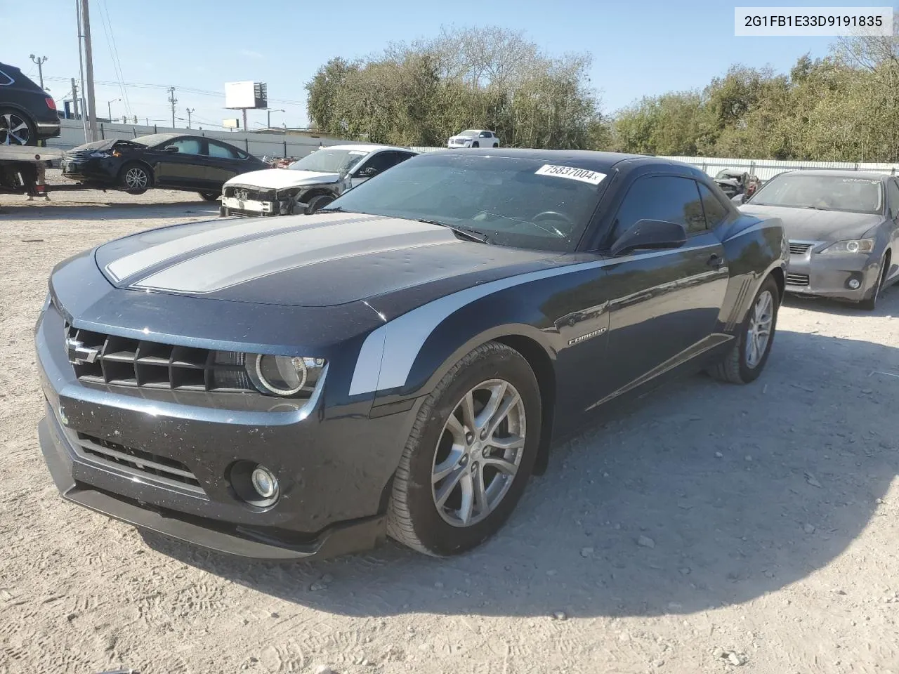 2013 Chevrolet Camaro Lt VIN: 2G1FB1E33D9191835 Lot: 75837004