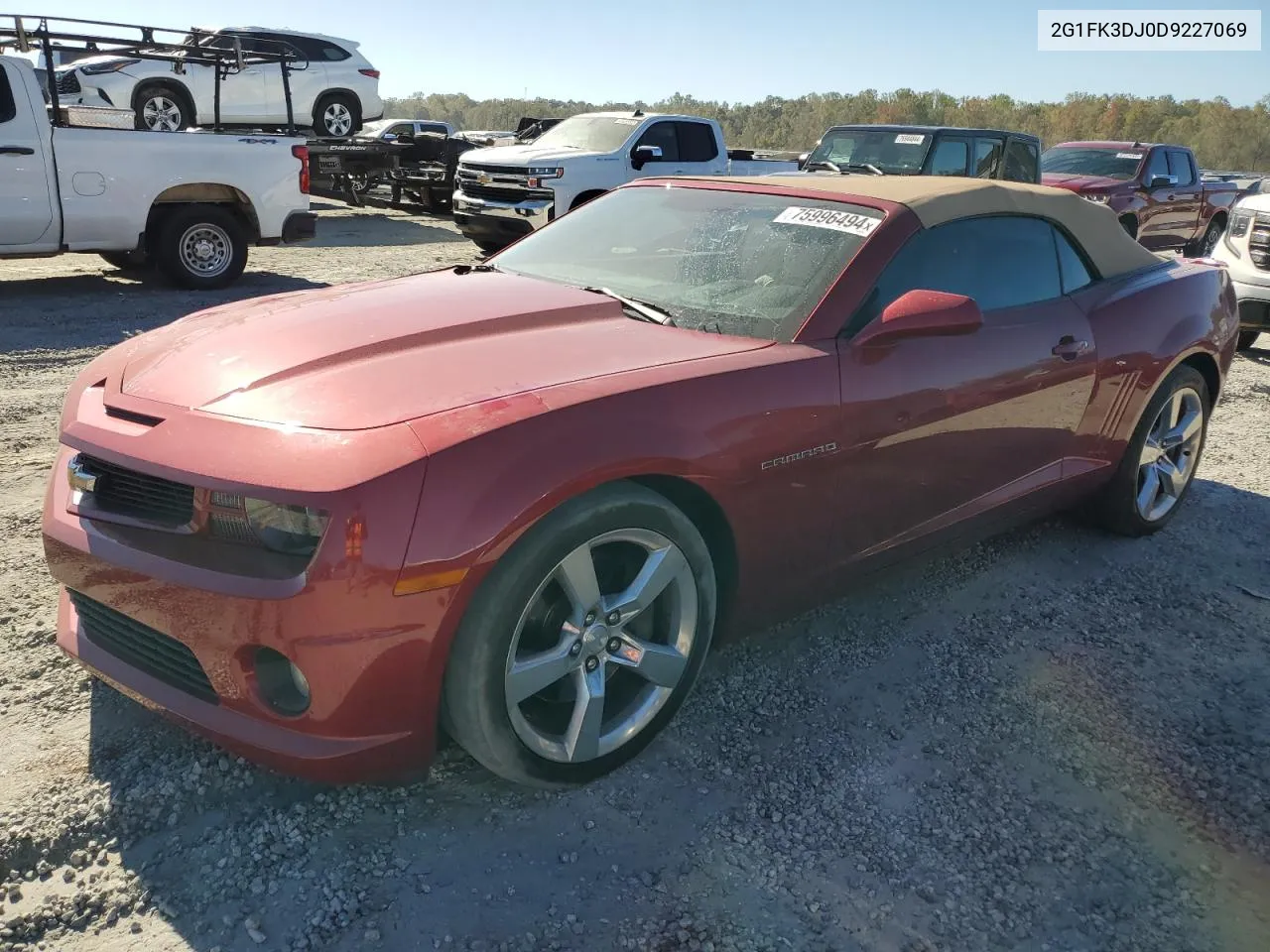 2G1FK3DJ0D9227069 2013 Chevrolet Camaro 2Ss