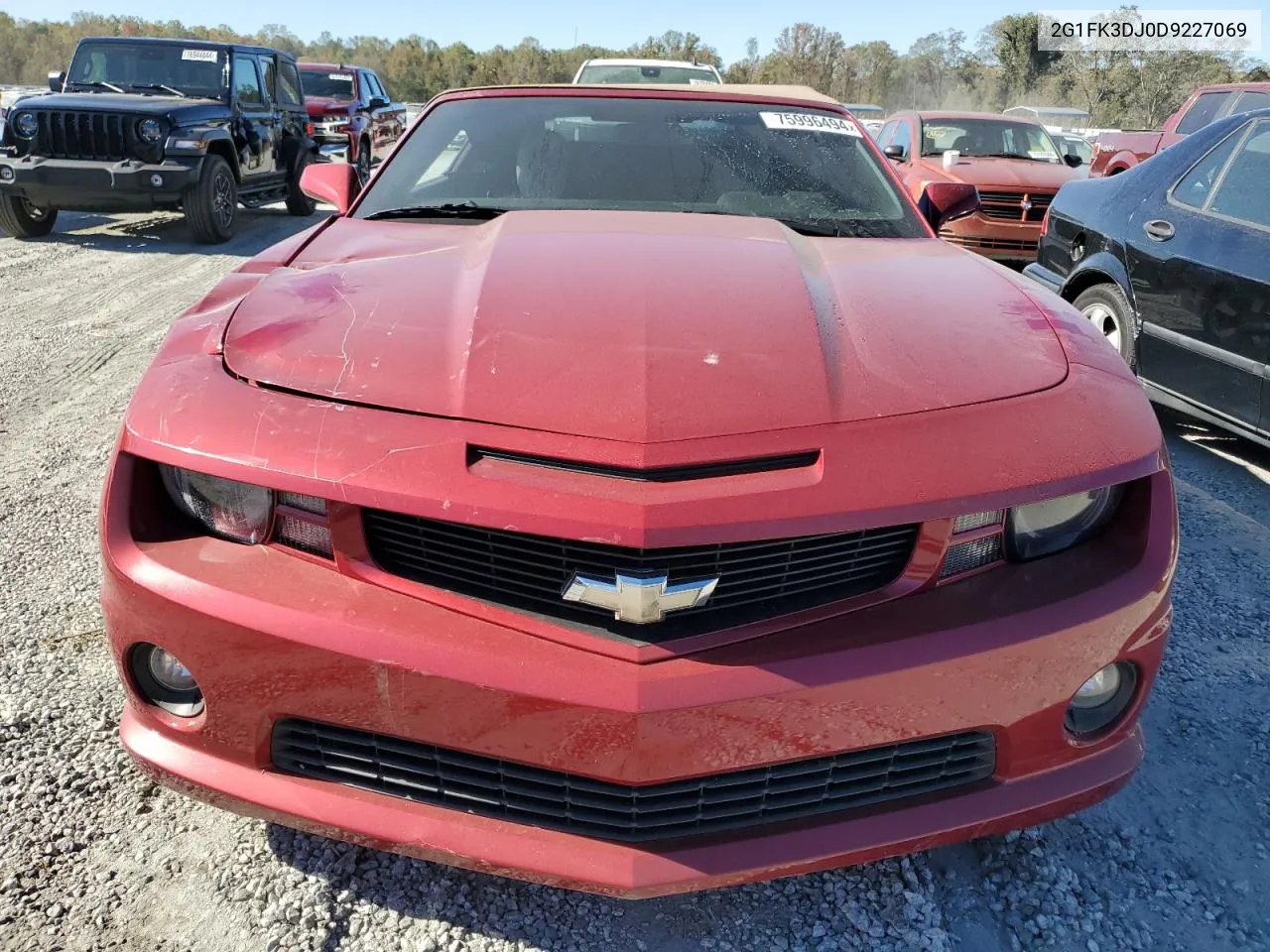 2G1FK3DJ0D9227069 2013 Chevrolet Camaro 2Ss