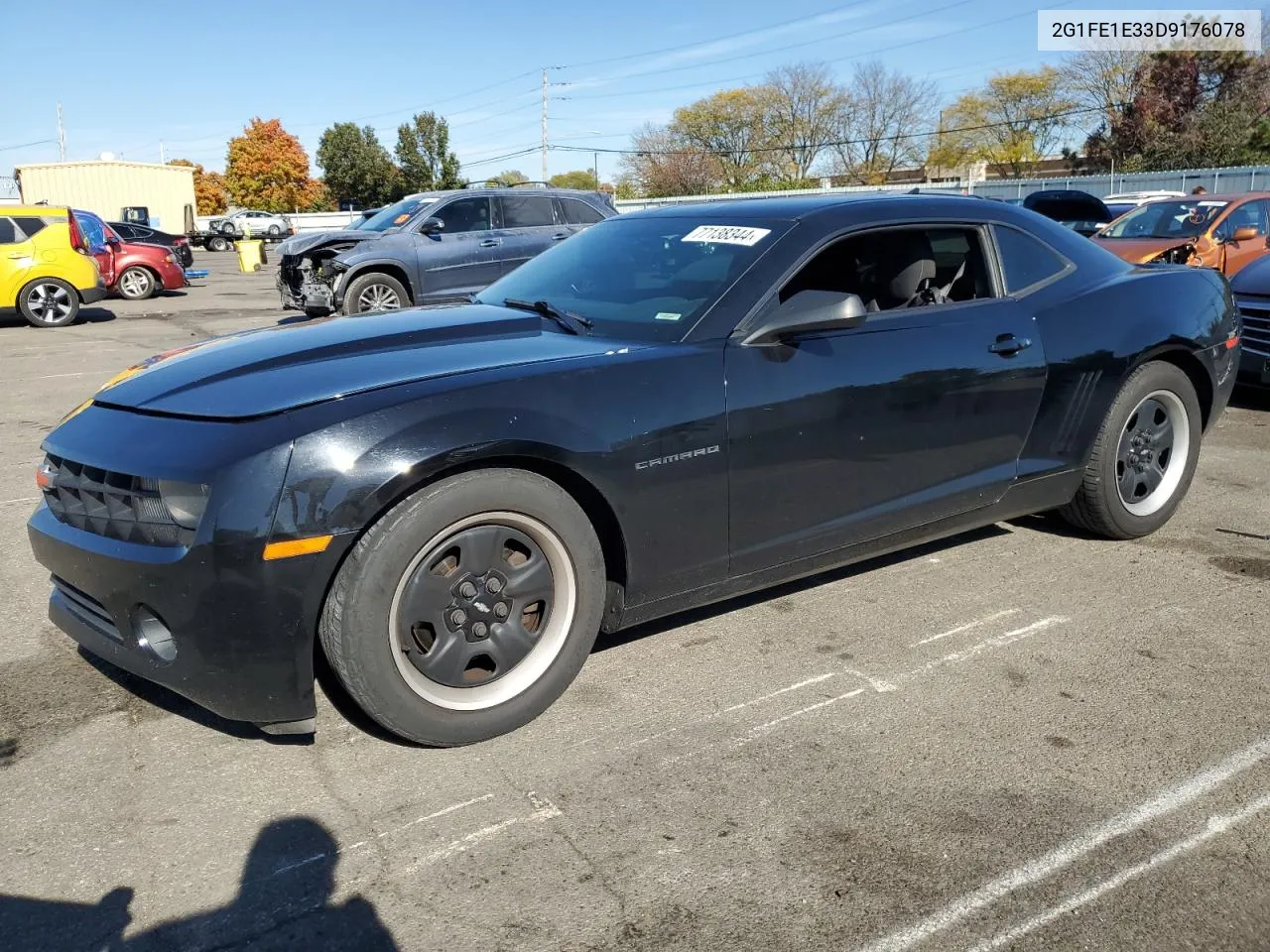 2013 Chevrolet Camaro Ls VIN: 2G1FE1E33D9176078 Lot: 77138344