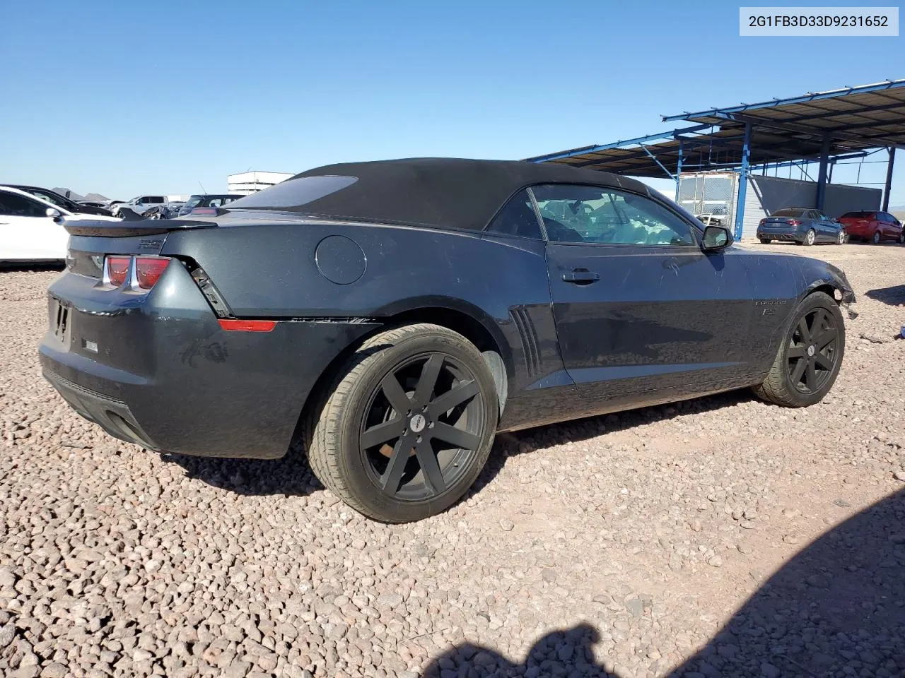 2013 Chevrolet Camaro Lt VIN: 2G1FB3D33D9231652 Lot: 77446084