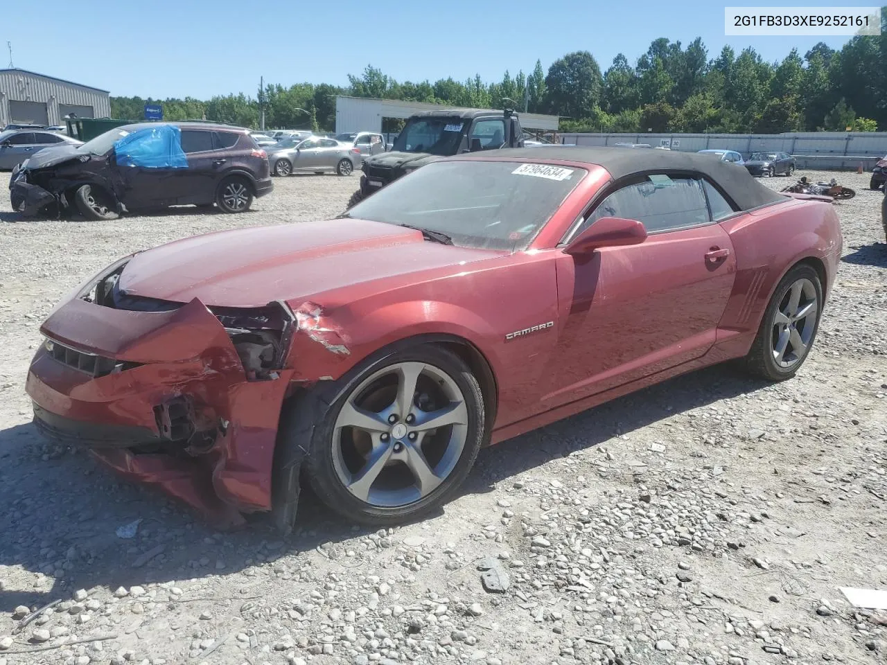 2014 Chevrolet Camaro Lt VIN: 2G1FB3D3XE9252161 Lot: 57964634