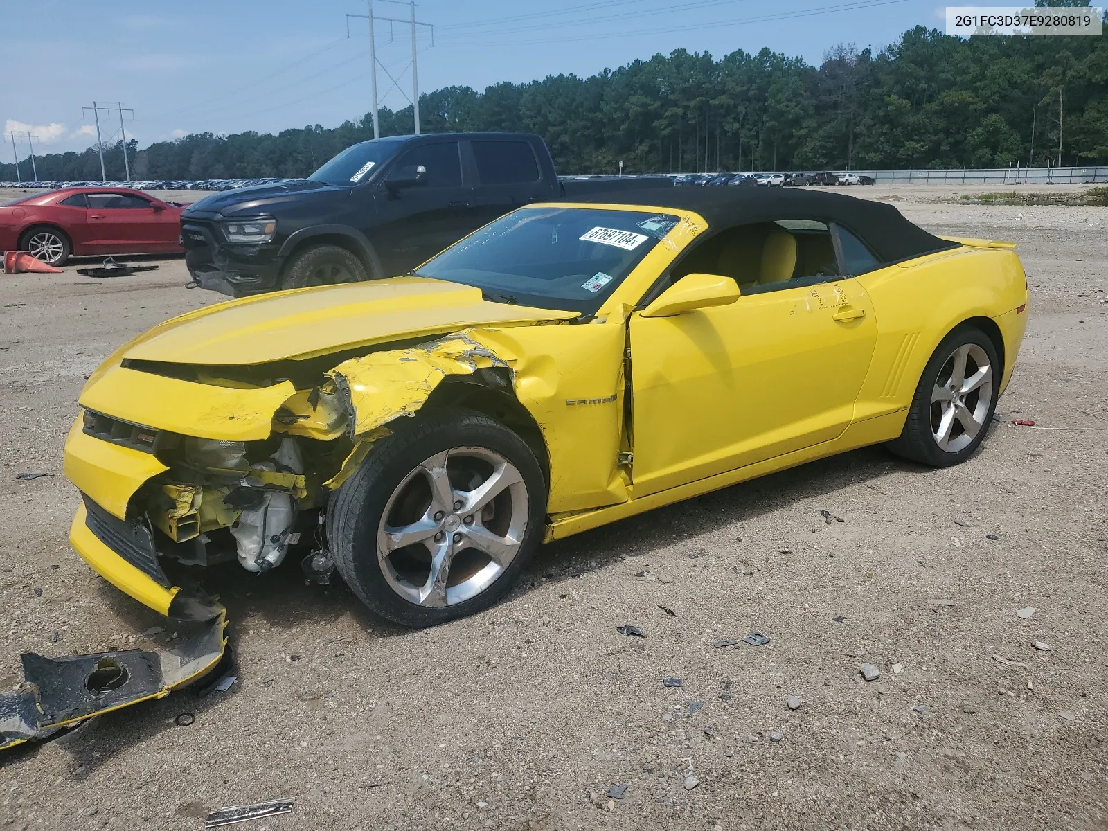 2G1FC3D37E9280819 2014 Chevrolet Camaro Lt