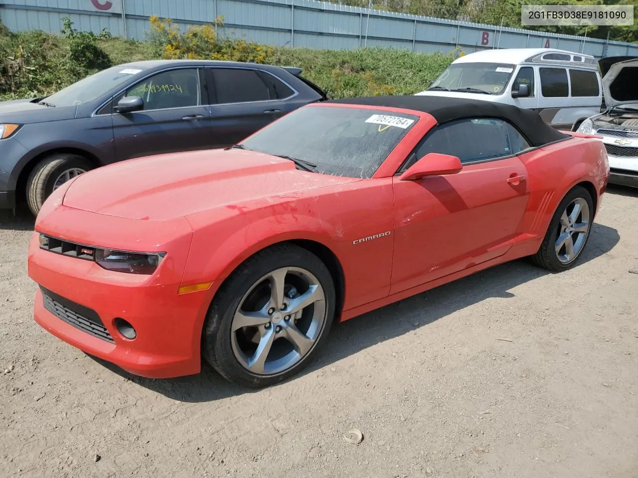 2014 Chevrolet Camaro Lt VIN: 2G1FB3D38E9181090 Lot: 70572764