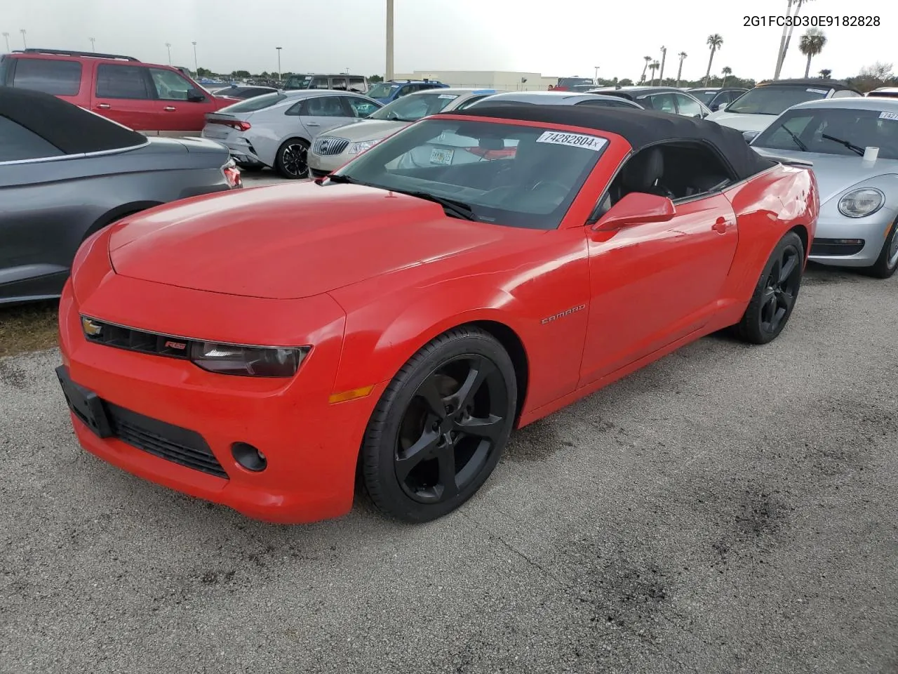 2014 Chevrolet Camaro Lt VIN: 2G1FC3D30E9182828 Lot: 74282804