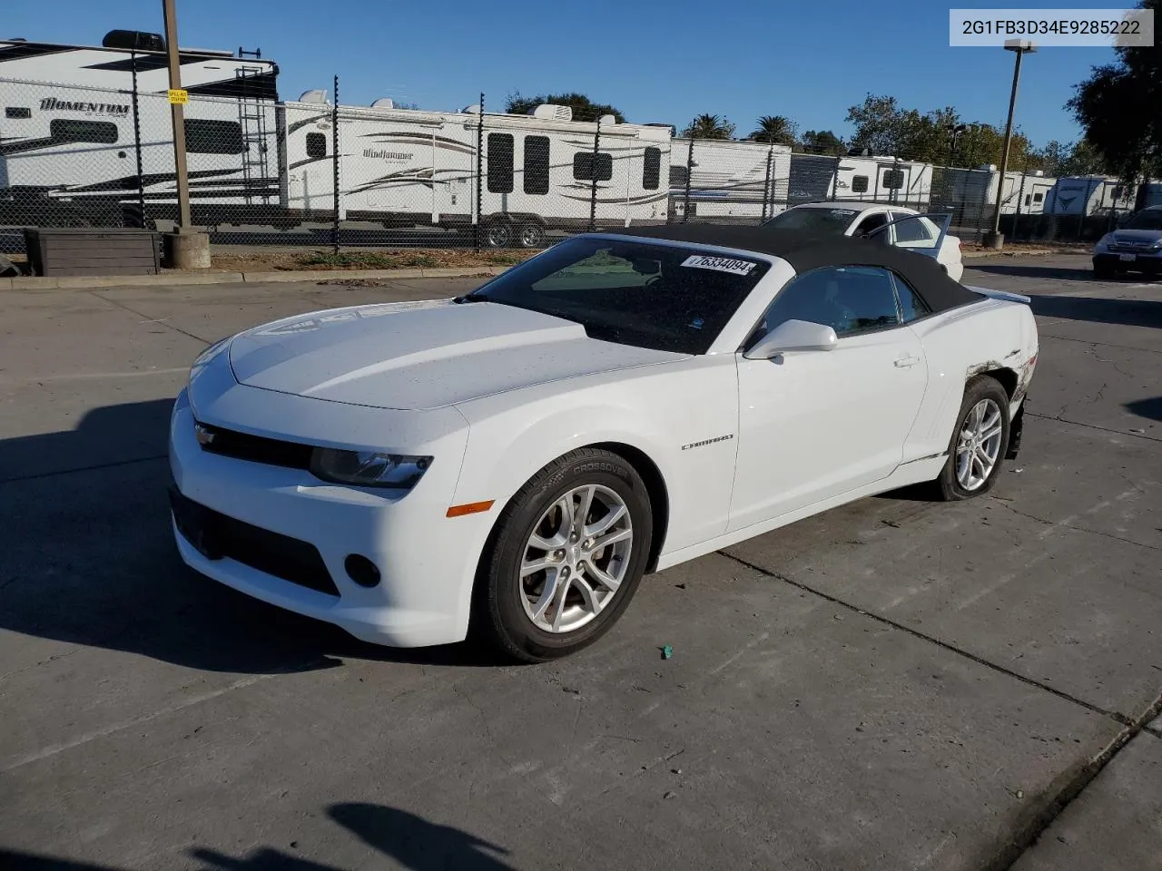 2G1FB3D34E9285222 2014 Chevrolet Camaro Lt