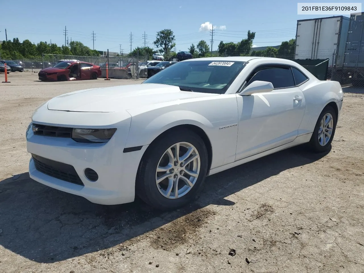 2015 Chevrolet Camaro Ls VIN: 2G1FB1E36F9109843 Lot: 54397894