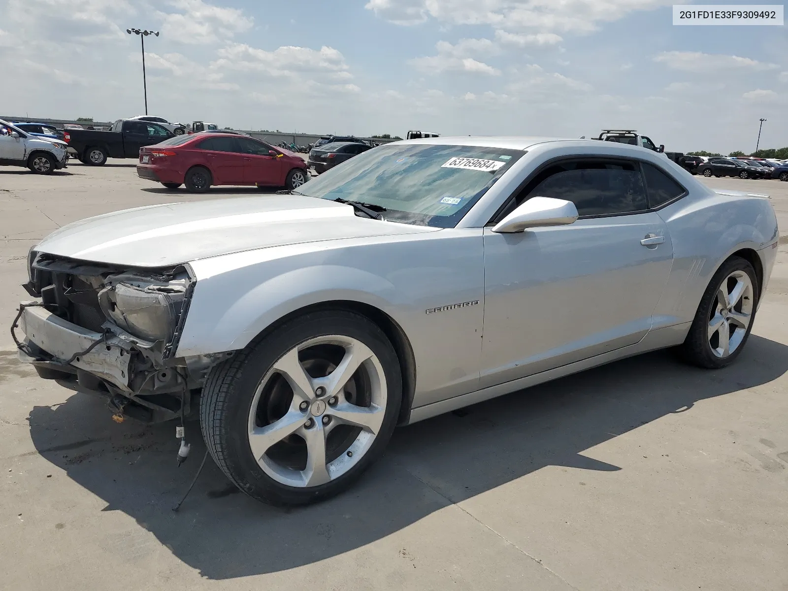 2015 Chevrolet Camaro Lt VIN: 2G1FD1E33F9309492 Lot: 63769684