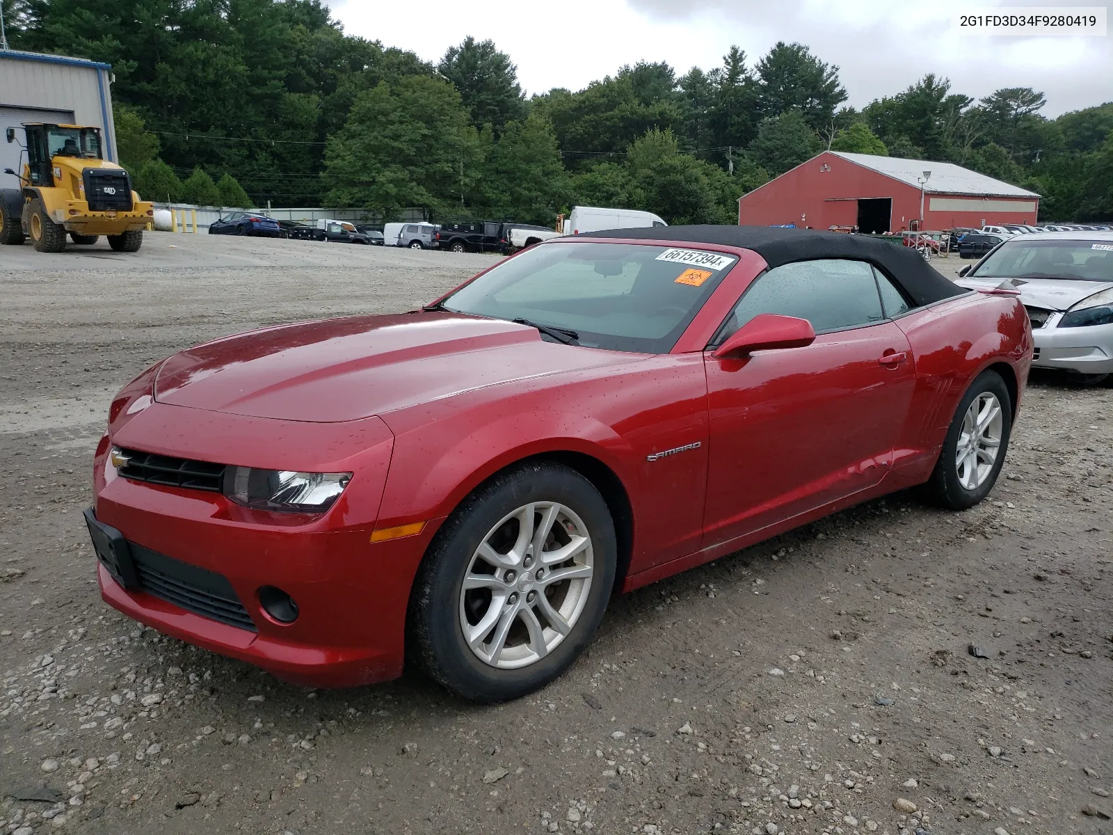 2015 Chevrolet Camaro Lt VIN: 2G1FD3D34F9280419 Lot: 66157394