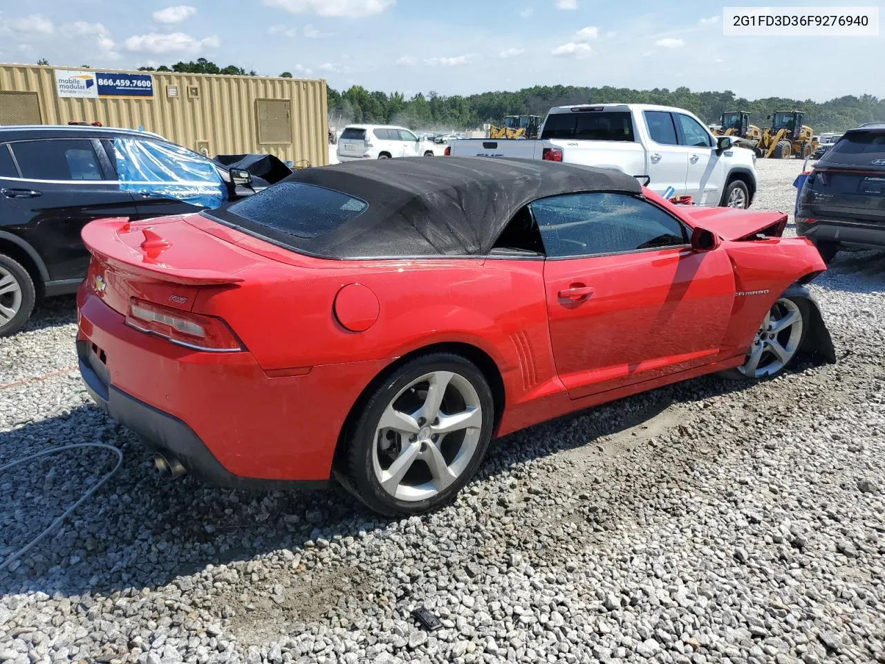 2015 Chevrolet Camaro Lt VIN: 2G1FD3D36F9276940 Lot: 66461914