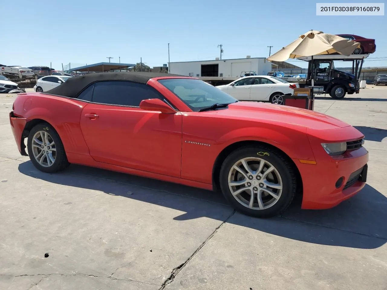 2015 Chevrolet Camaro Lt VIN: 2G1FD3D38F9160879 Lot: 70801334