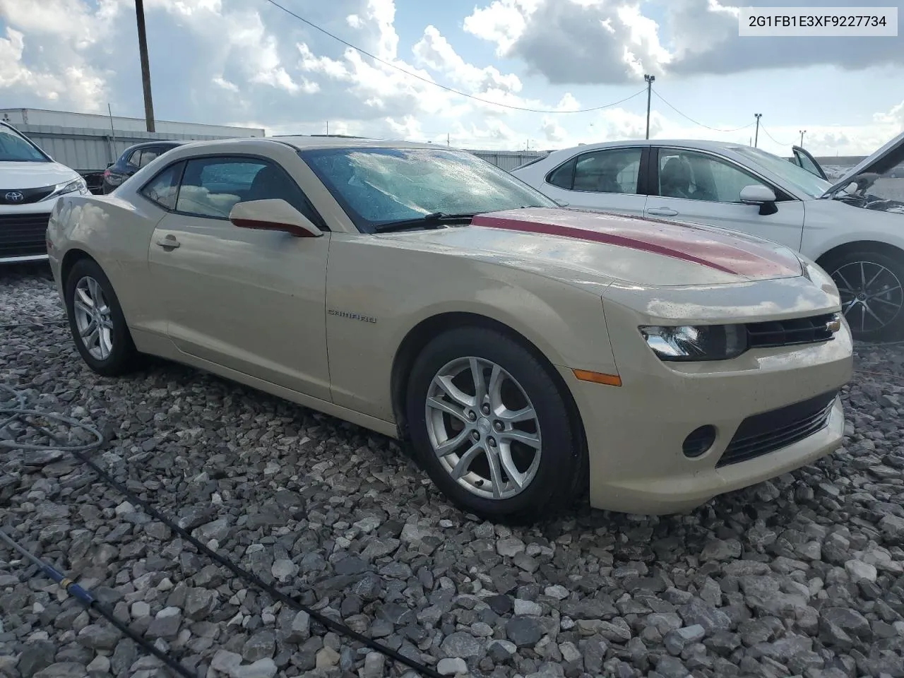 2015 Chevrolet Camaro Ls VIN: 2G1FB1E3XF9227734 Lot: 72581014