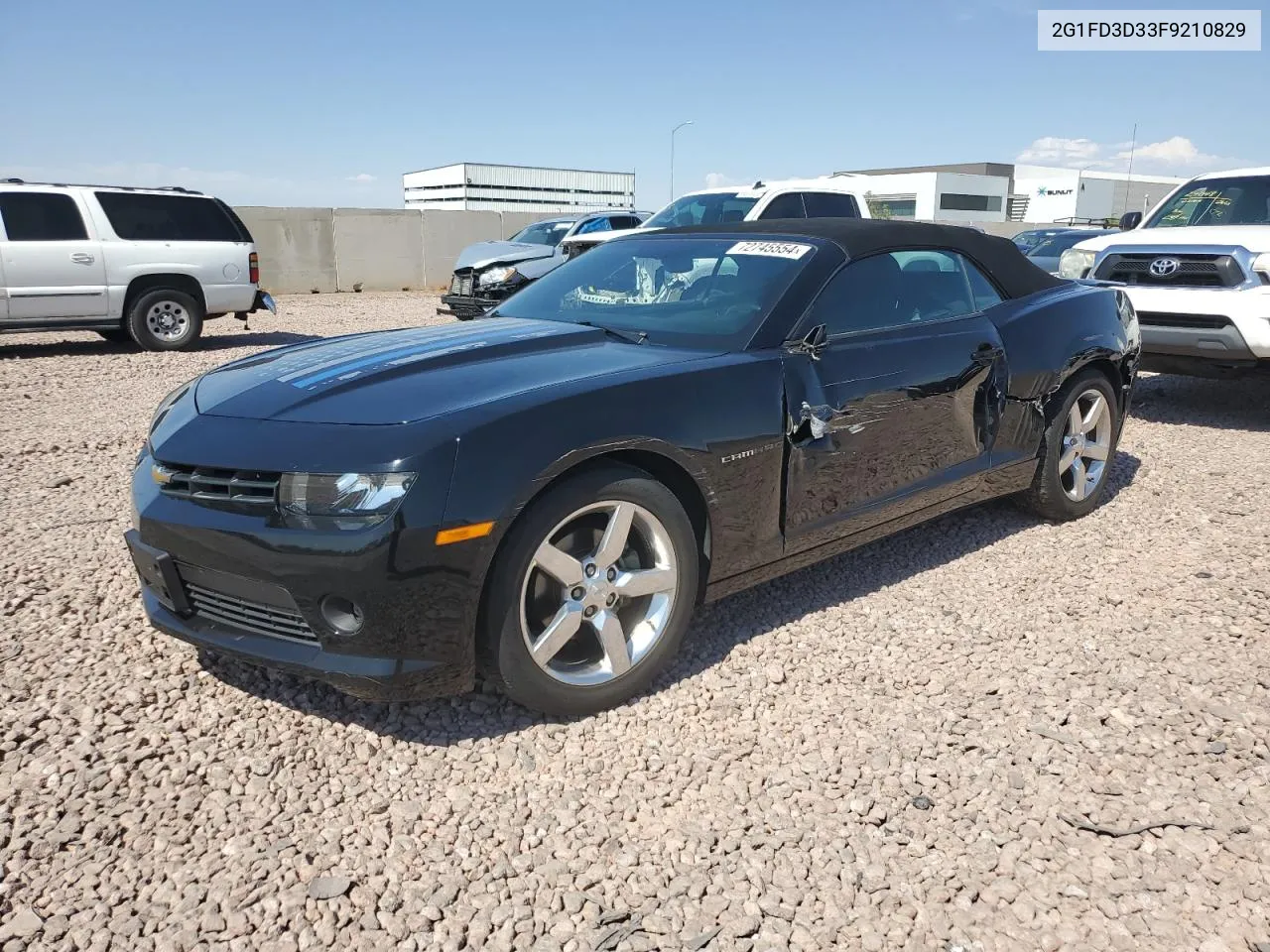 2015 Chevrolet Camaro Lt VIN: 2G1FD3D33F9210829 Lot: 72745554