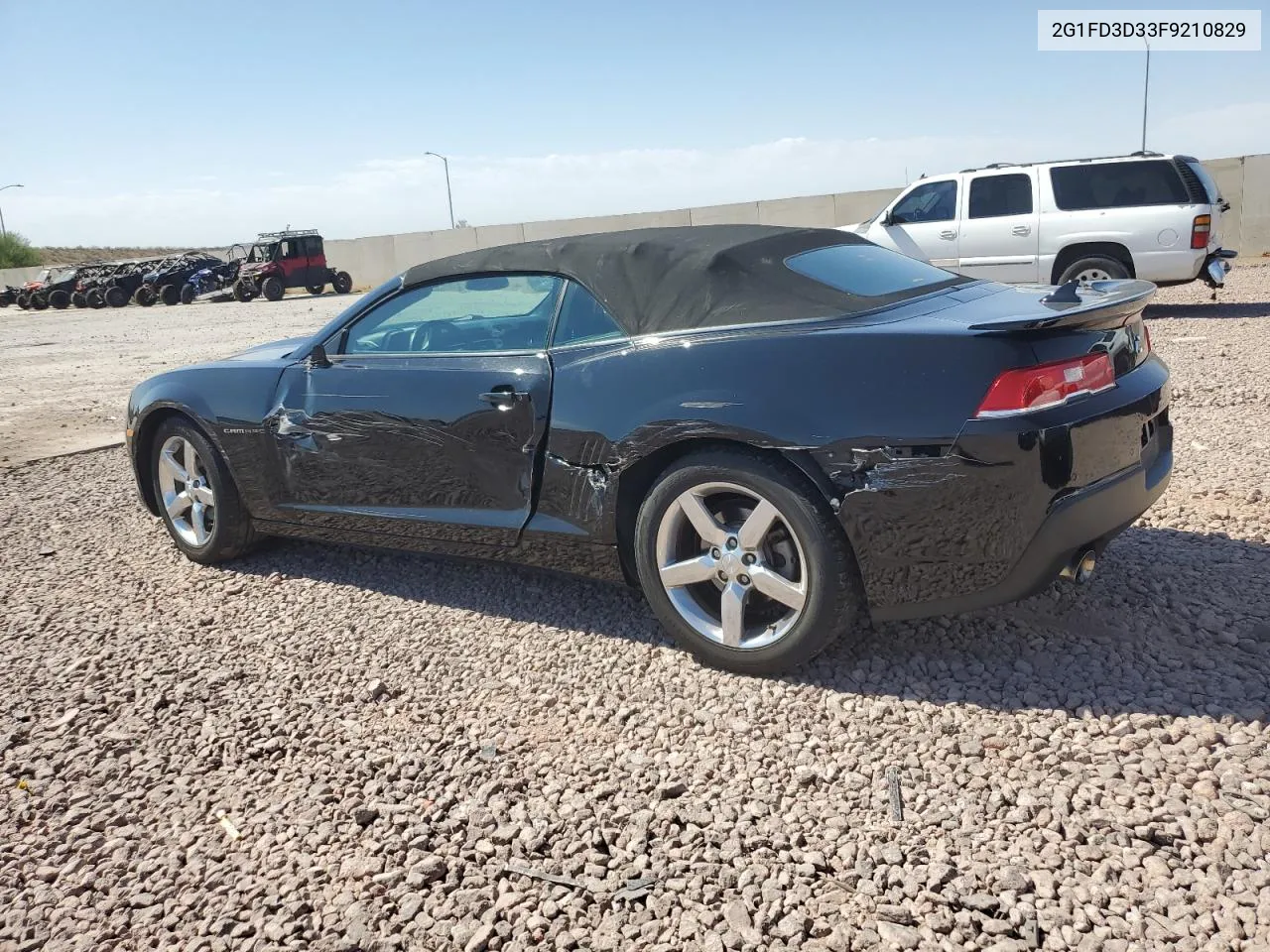 2015 Chevrolet Camaro Lt VIN: 2G1FD3D33F9210829 Lot: 72745554