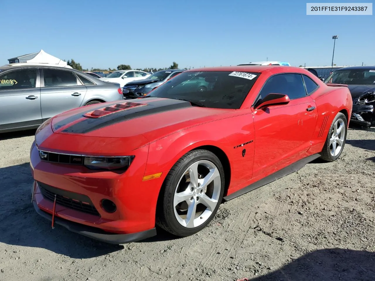 2015 Chevrolet Camaro Lt VIN: 2G1FF1E31F9243387 Lot: 72761674