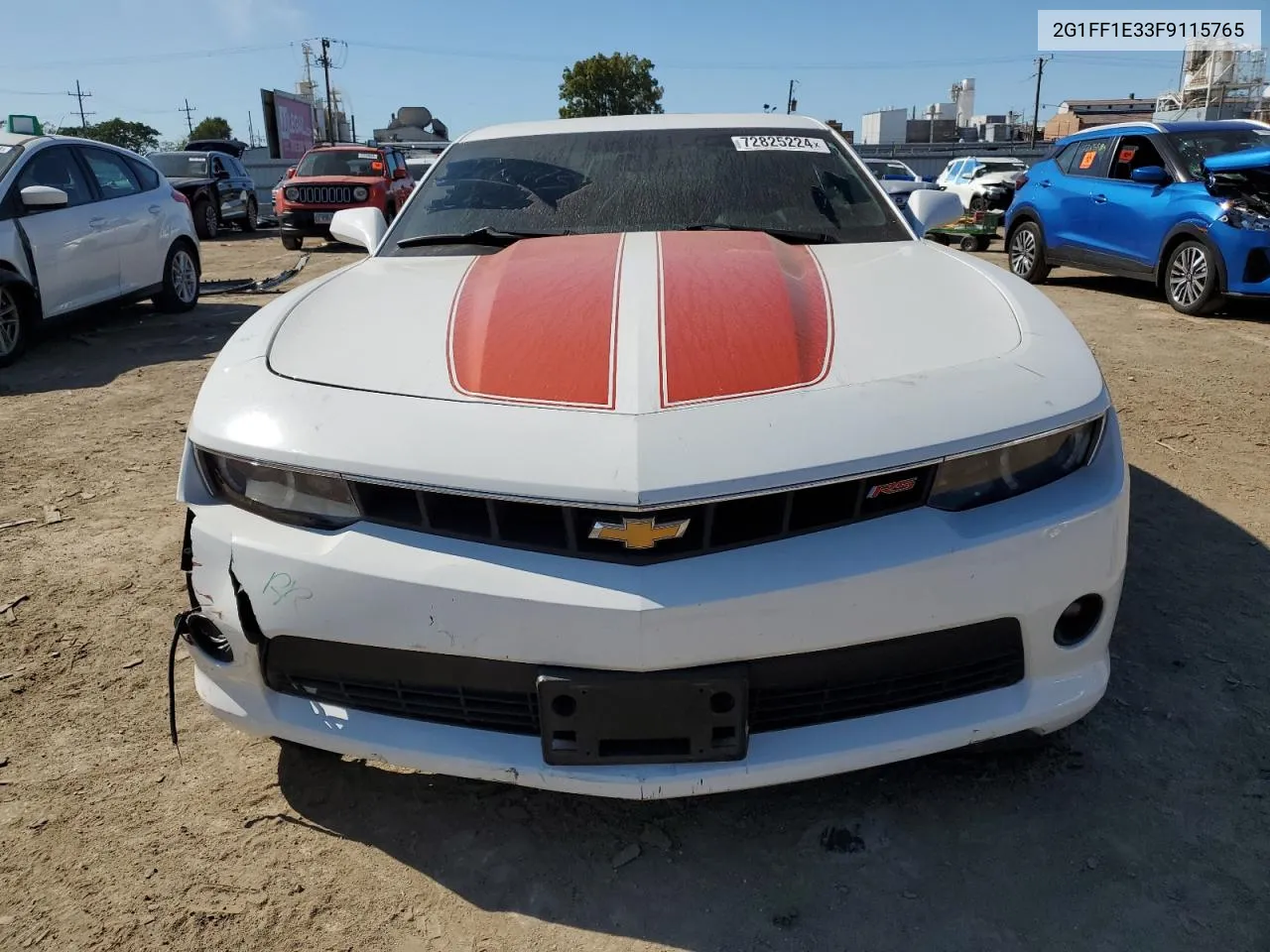 2015 Chevrolet Camaro Lt VIN: 2G1FF1E33F9115765 Lot: 72825224