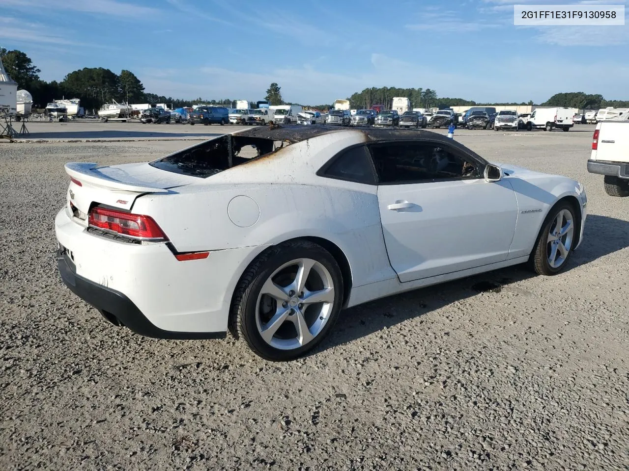 2015 Chevrolet Camaro Lt VIN: 2G1FF1E31F9130958 Lot: 73576344