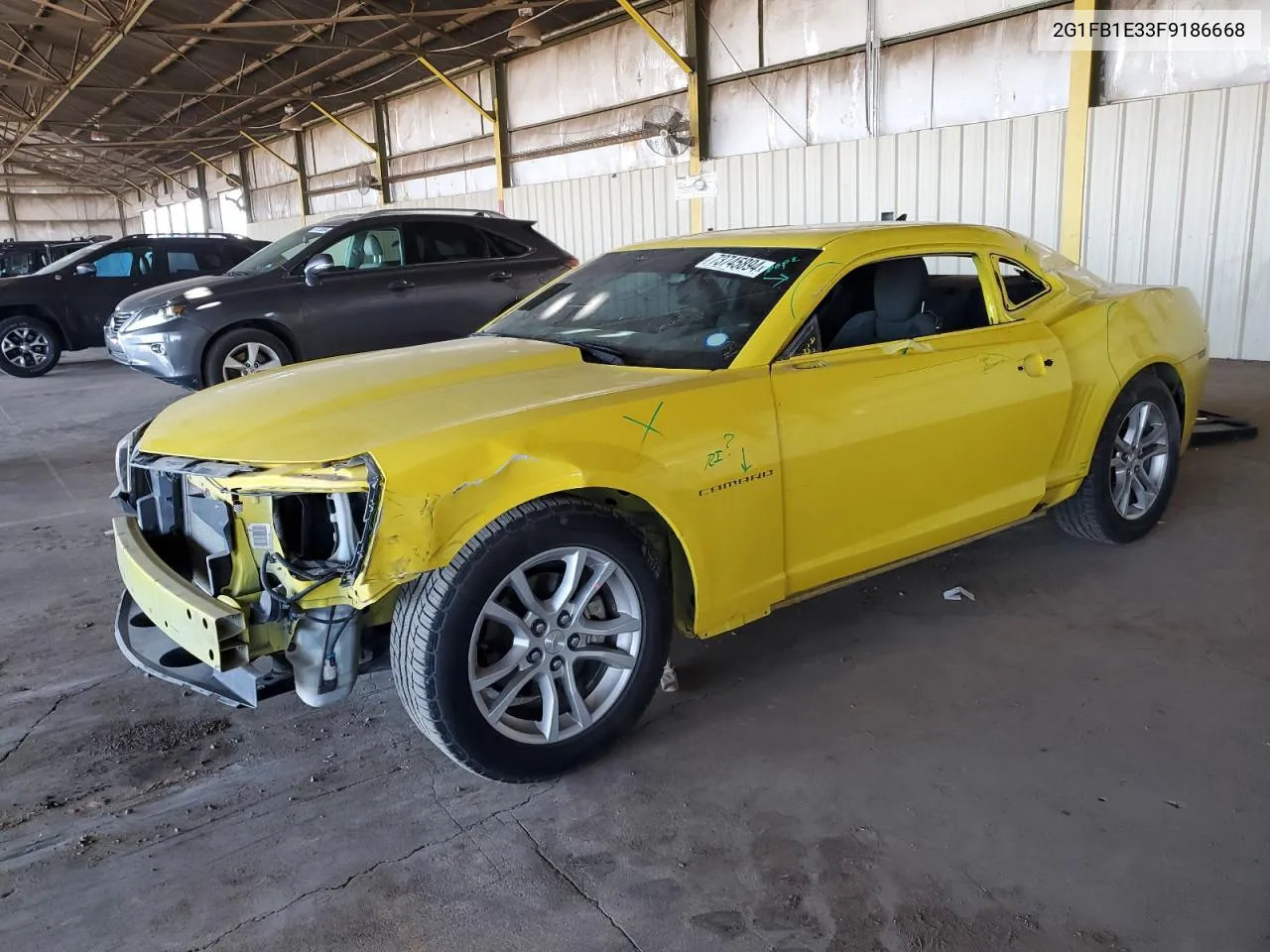 2015 Chevrolet Camaro Ls VIN: 2G1FB1E33F9186668 Lot: 73745894