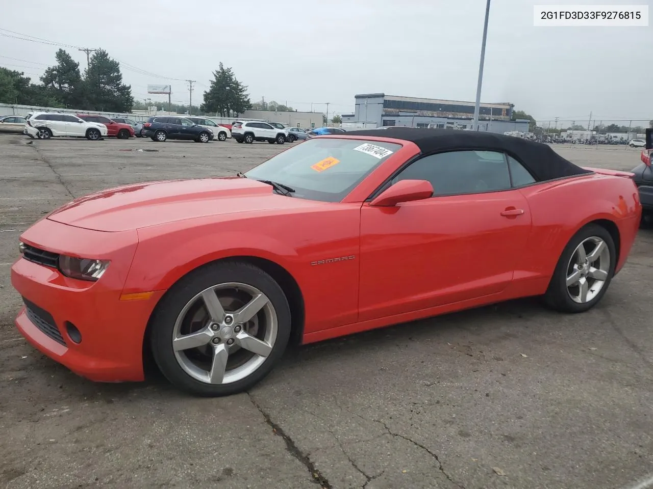 2015 Chevrolet Camaro Lt VIN: 2G1FD3D33F9276815 Lot: 73867404