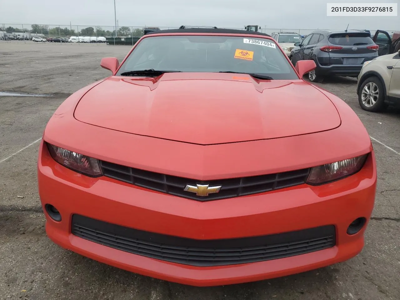 2015 Chevrolet Camaro Lt VIN: 2G1FD3D33F9276815 Lot: 73867404