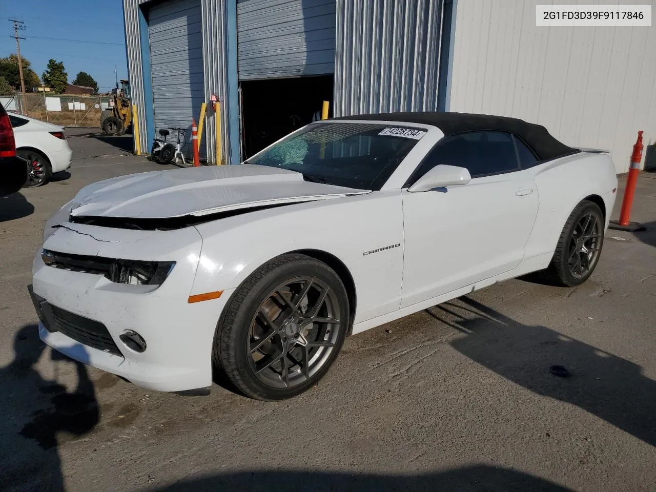 2015 Chevrolet Camaro Lt VIN: 2G1FD3D39F9117846 Lot: 74228734