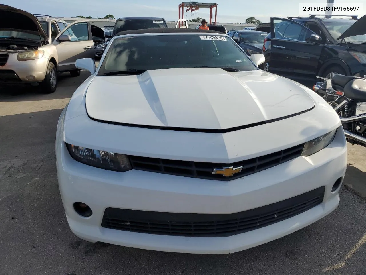 2015 Chevrolet Camaro Lt VIN: 2G1FD3D31F9165597 Lot: 75098944