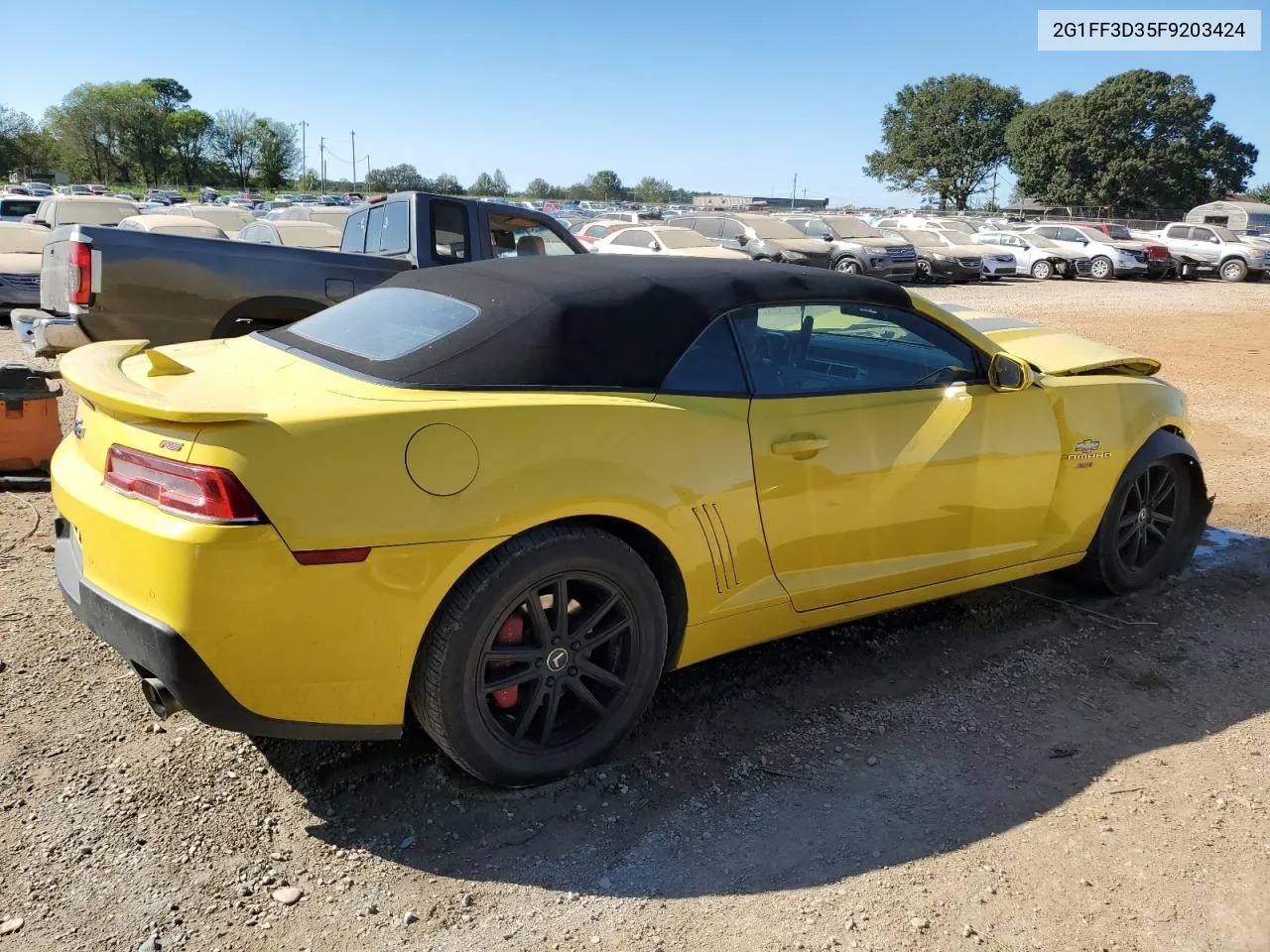 2015 Chevrolet Camaro Lt VIN: 2G1FF3D35F9203424 Lot: 75532094