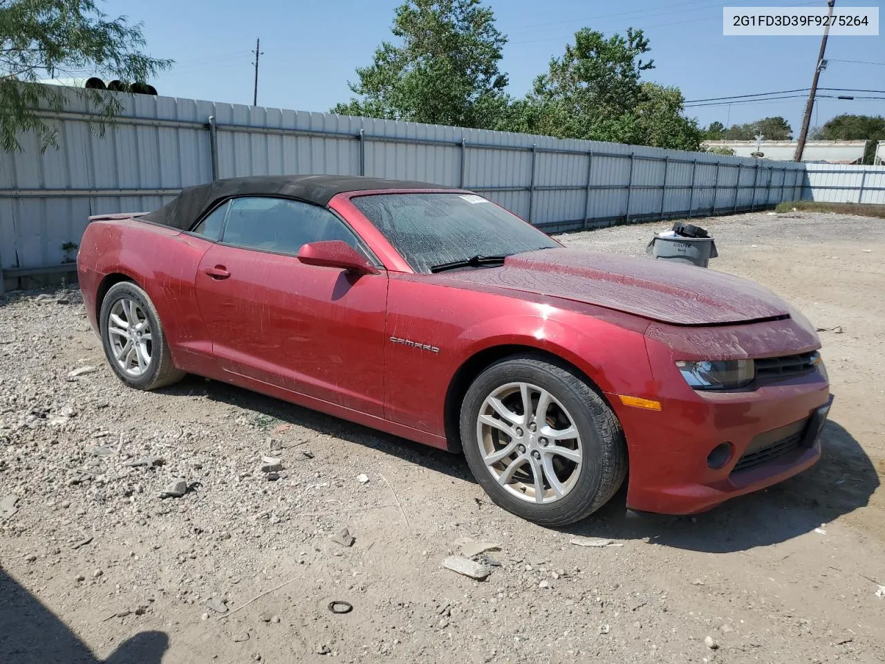 2015 Chevrolet Camaro Lt VIN: 2G1FD3D39F9275264 Lot: 75710764