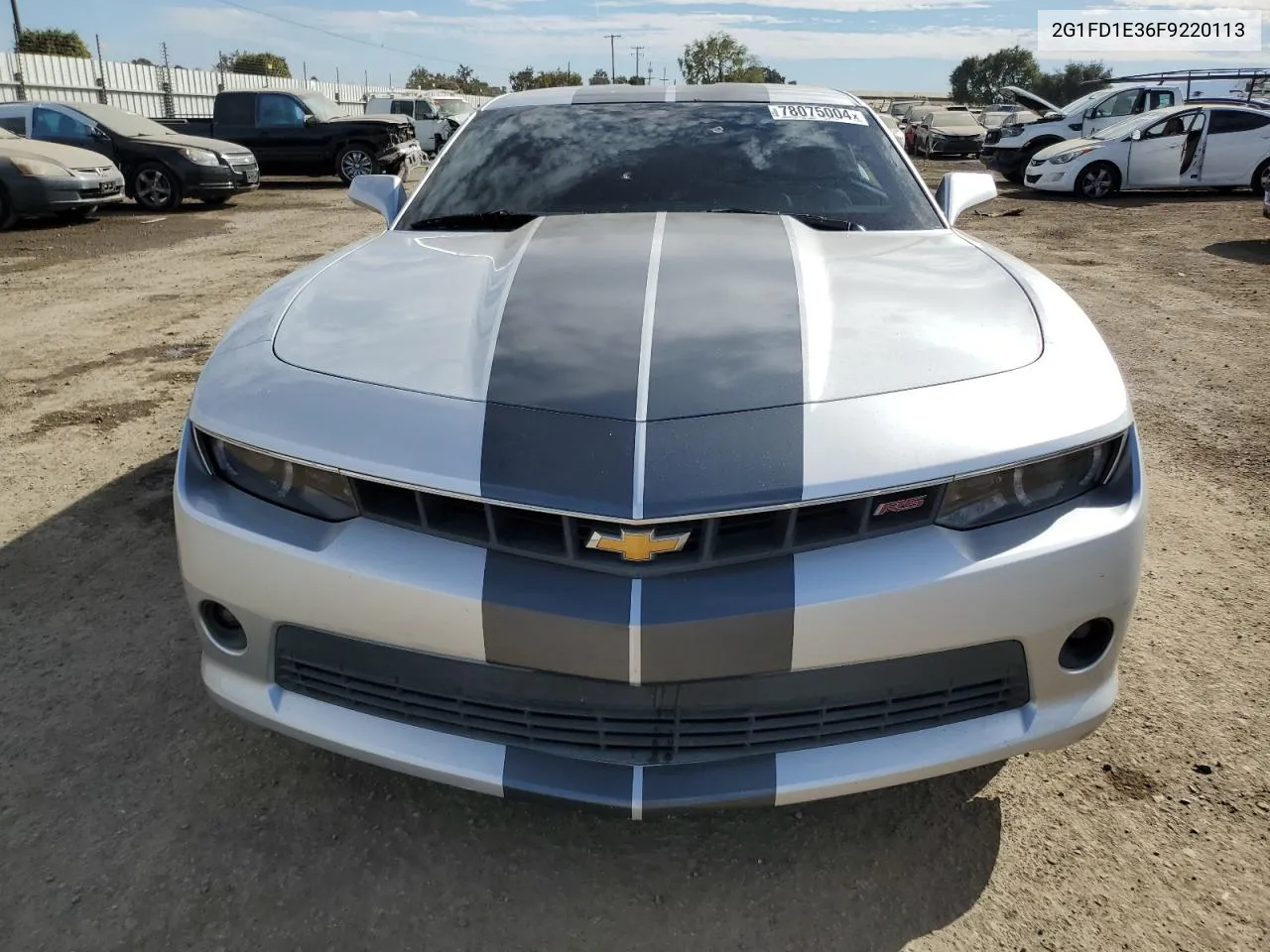 2015 Chevrolet Camaro Lt VIN: 2G1FD1E36F9220113 Lot: 78075004