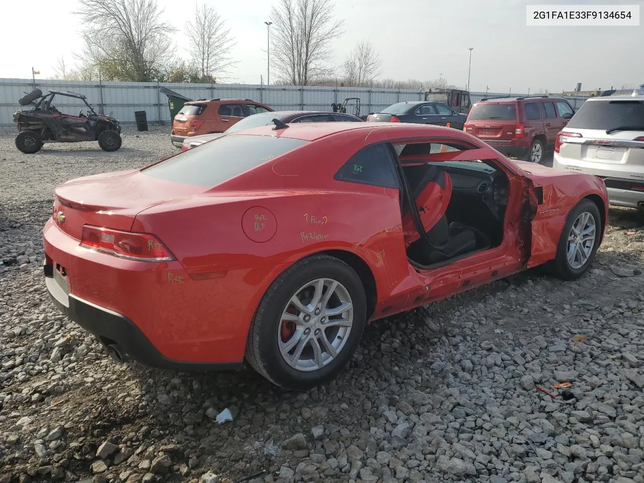 2015 Chevrolet Camaro Ls VIN: 2G1FA1E33F9134654 Lot: 78138284