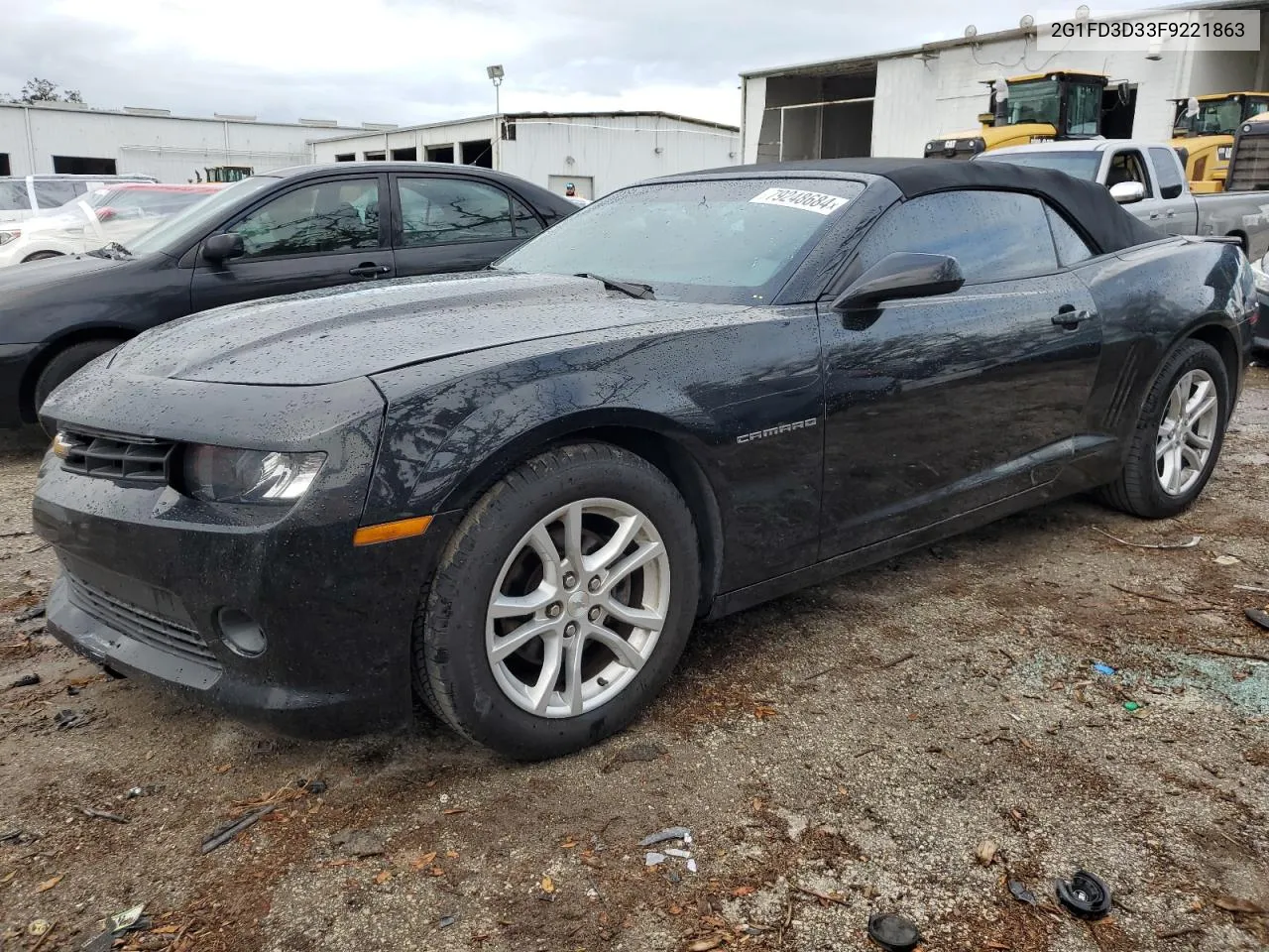 2015 Chevrolet Camaro Lt VIN: 2G1FD3D33F9221863 Lot: 79248684