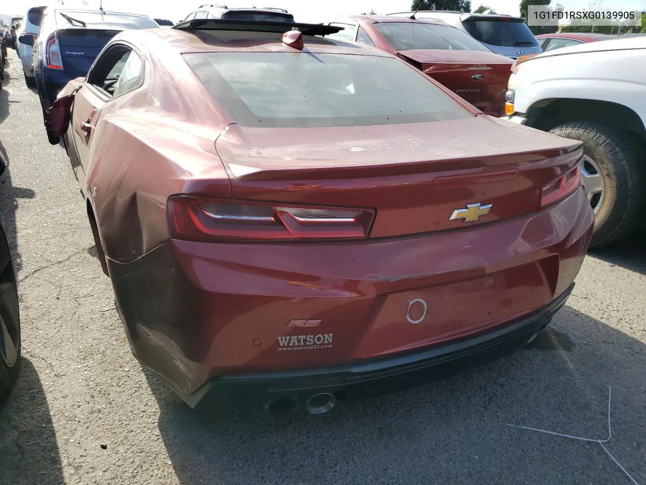 2016 Chevrolet Camaro Lt VIN: 1G1FD1RSXG0139905 Lot: 62945324