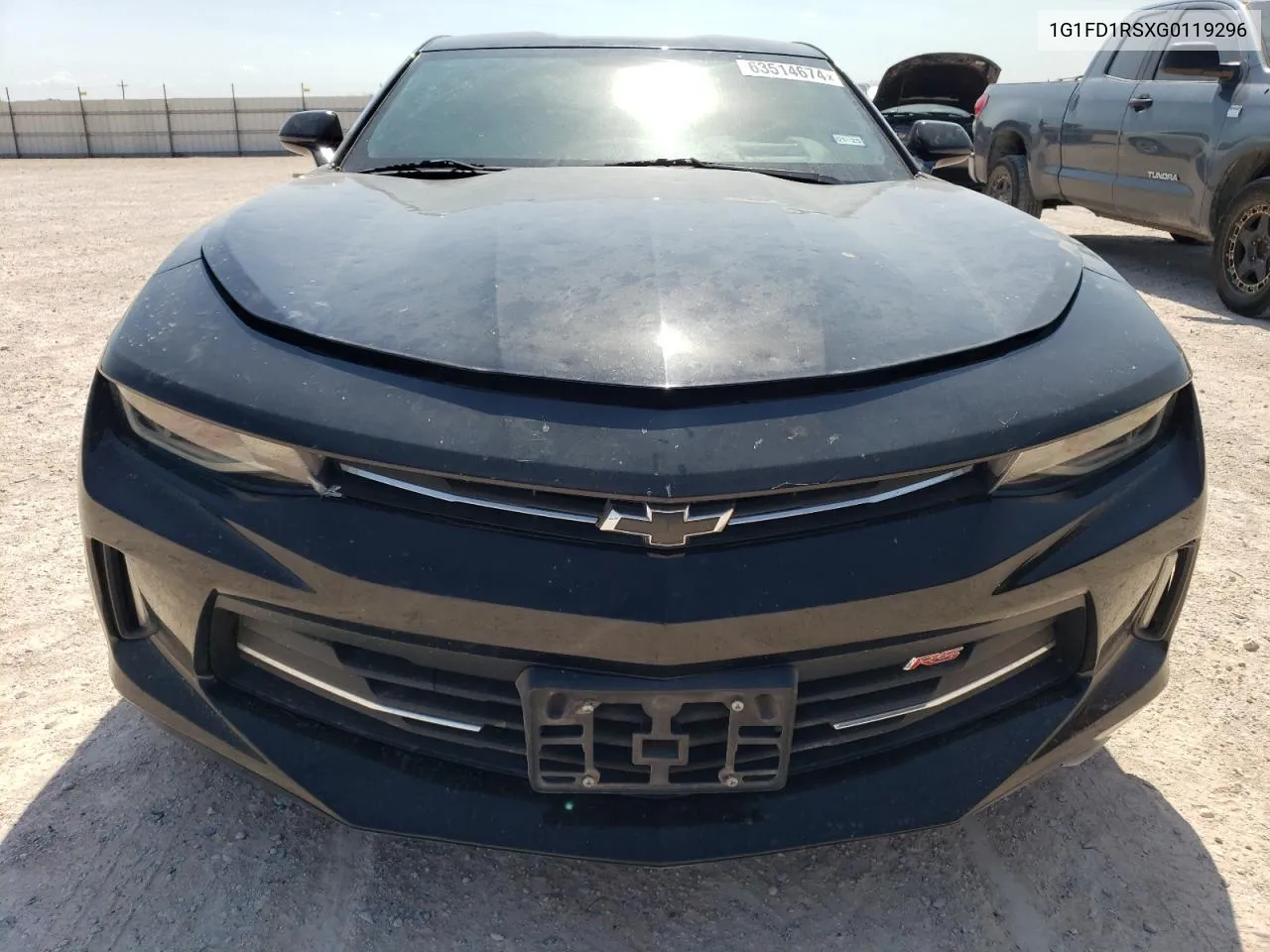 2016 Chevrolet Camaro Lt VIN: 1G1FD1RSXG0119296 Lot: 63514674